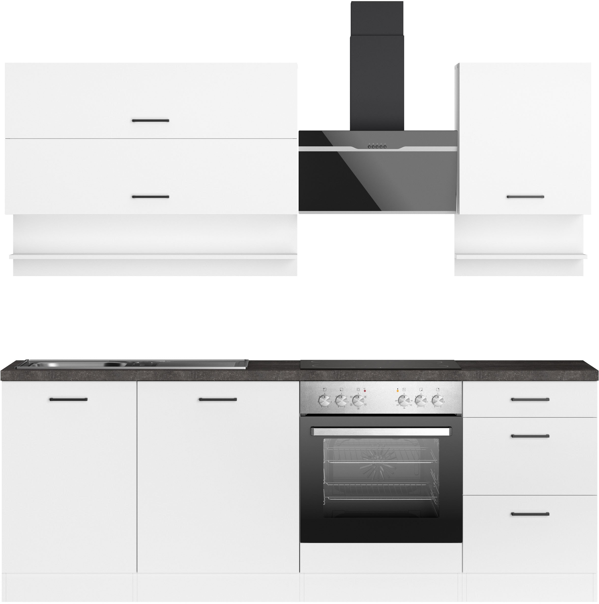 KOCHSTATION Küchenzeile "KS-Frieda Breite 220 cm" wahlweise mit E-Geräten, günstig online kaufen