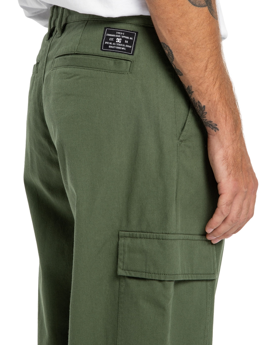 DC Shoes Worker Baggy Cargo Chinos Bronze Green 38 6