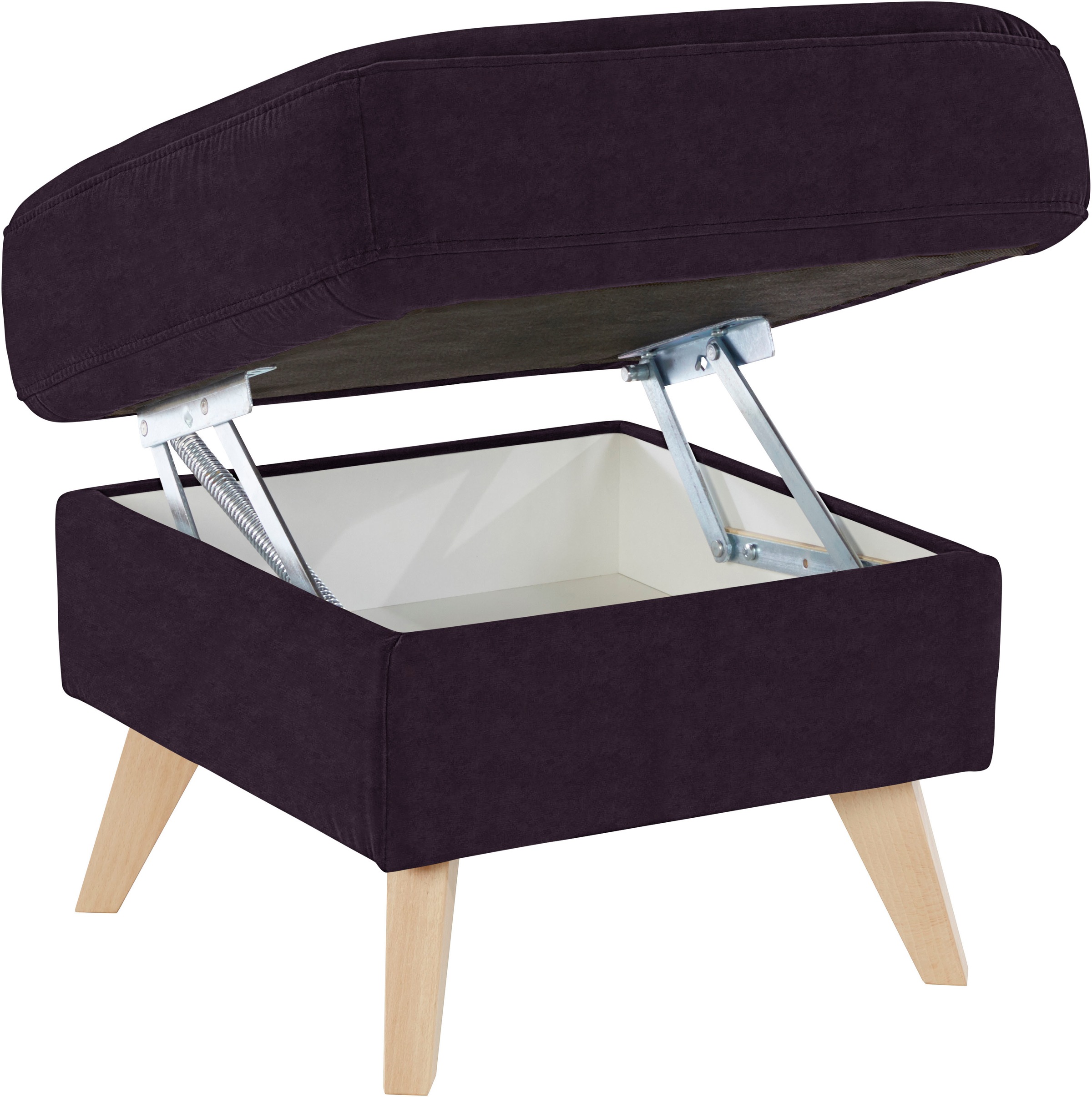 exxpo - sofa fashion Hocker »Nappa mit praktischem Staufach unter der Sitzfläche«