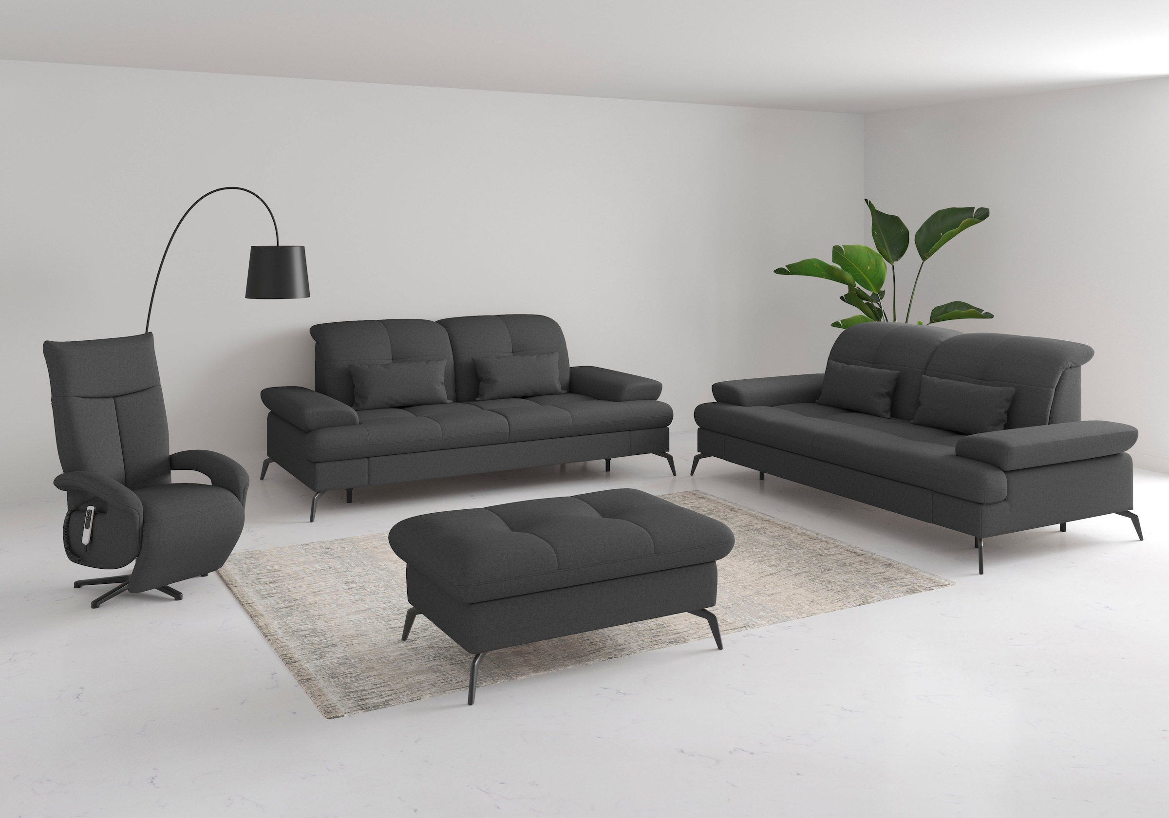 sit&more 3-Sitzer »Amica, inkl. Sitztiefenverstellung und Armteilverstellung«, wahlweise mit Kopfteilverstellung und Bettfunktion