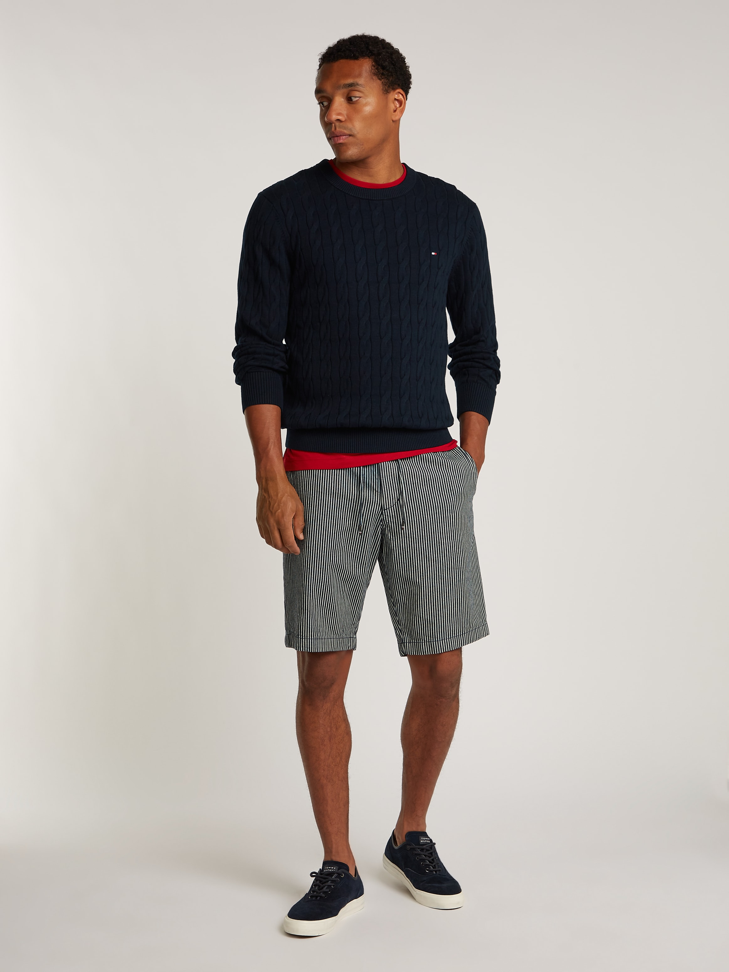 Tommy Hilfiger Strickpullover »CLASSIC CABLE CREW NECK«