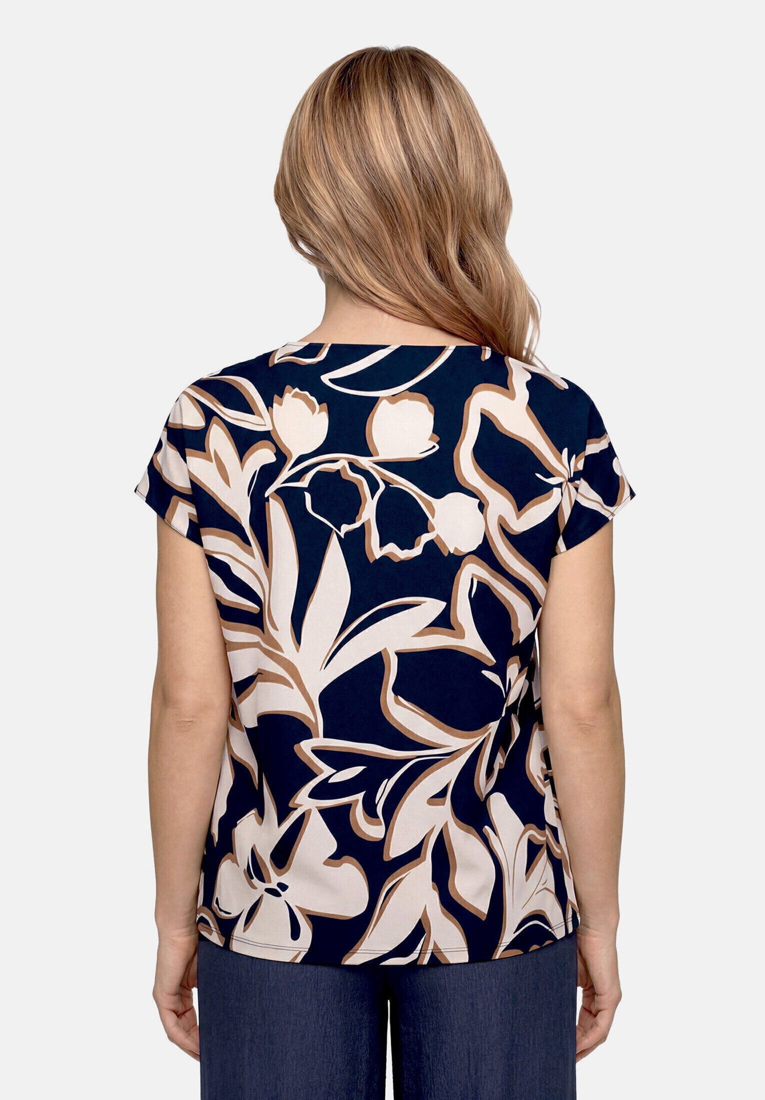 Betty Barclay Kurzarmshirt »Damen mit Wasserfallausschnitt« 1