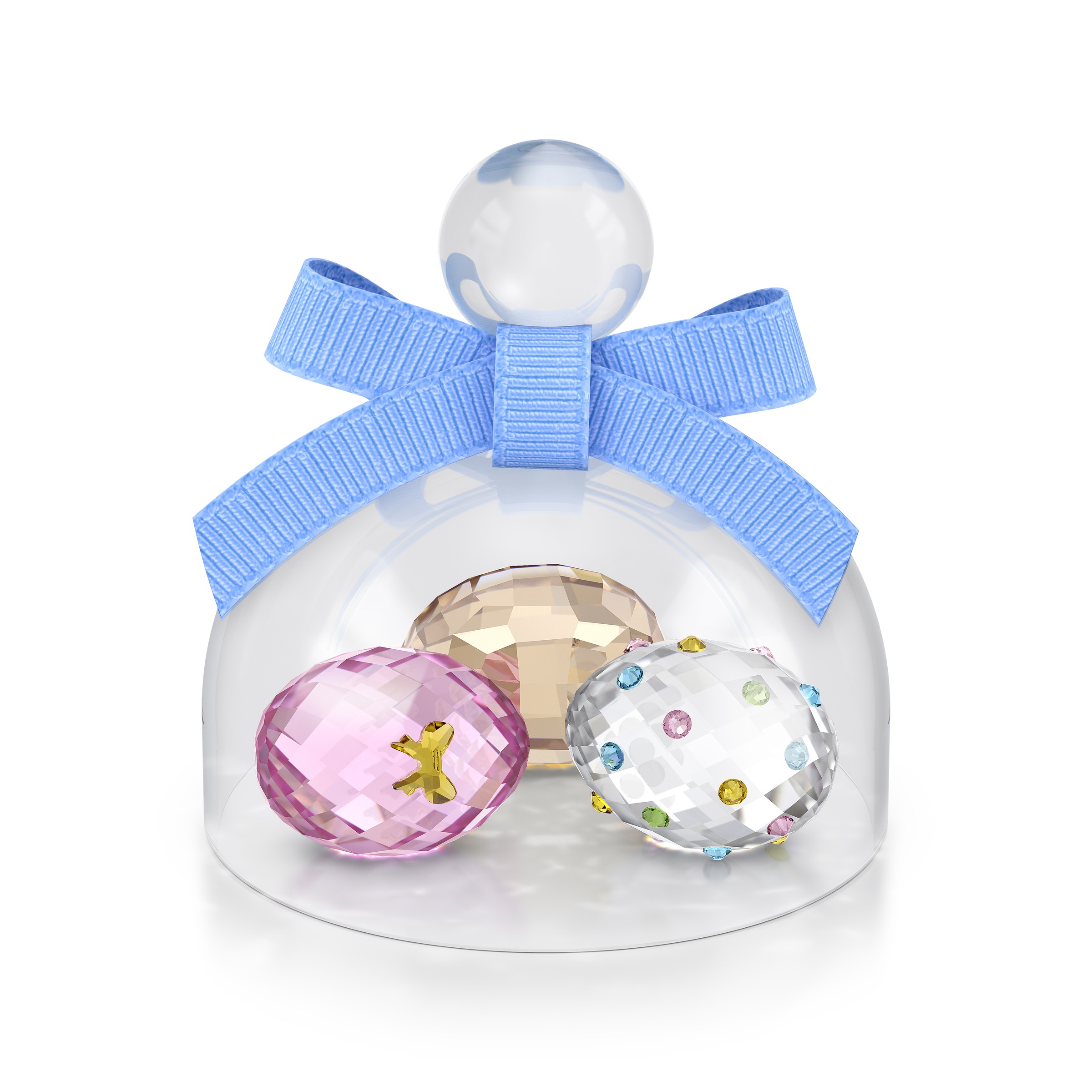 SWAROVSKI Osterei "Kristallfigur Sammelfigur IDYLLIA BELL JAR EASTER EGGS", B/H/T: 7,5cm, bunt, Baumwolle, Swarovski Kristall, H:7,5cm, Dekofiguren,