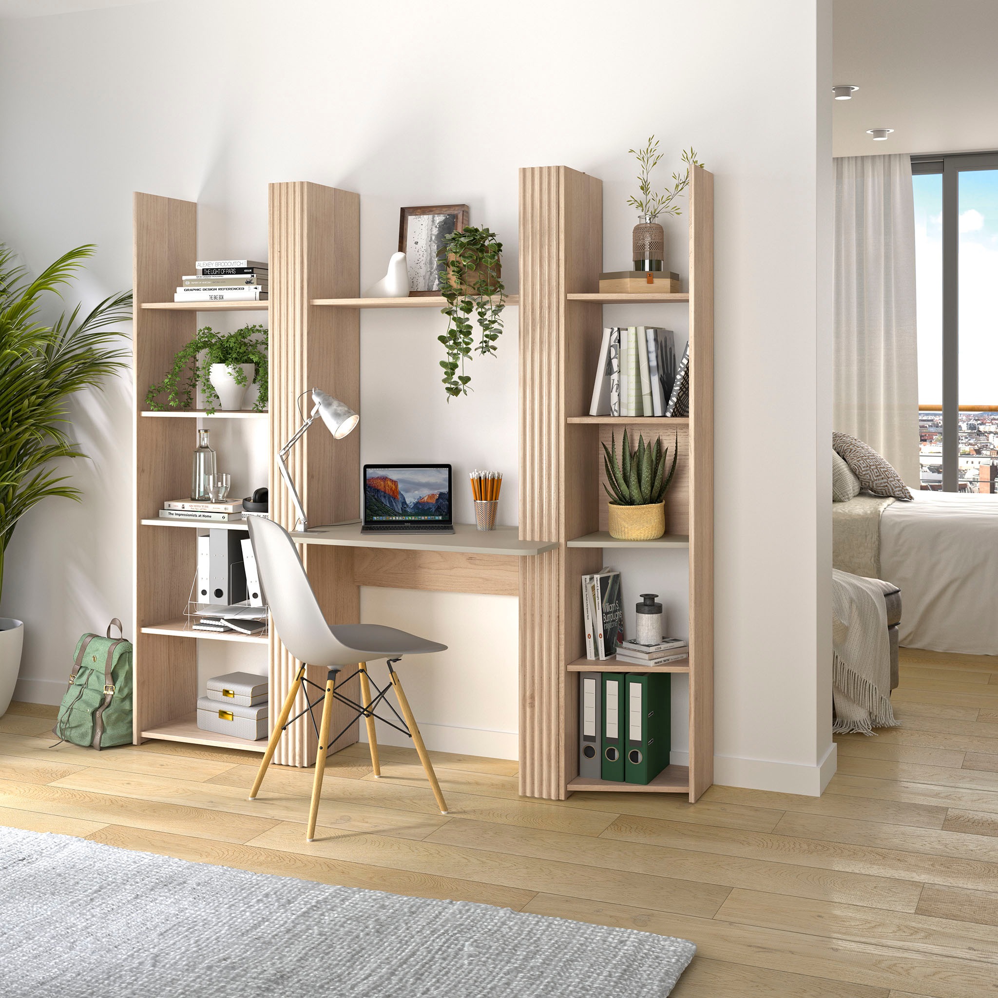 Gami Schrank-Set "STRAW", (3 St.), Aufbewahrungslösung mit Schreibtisch. günstig online kaufen