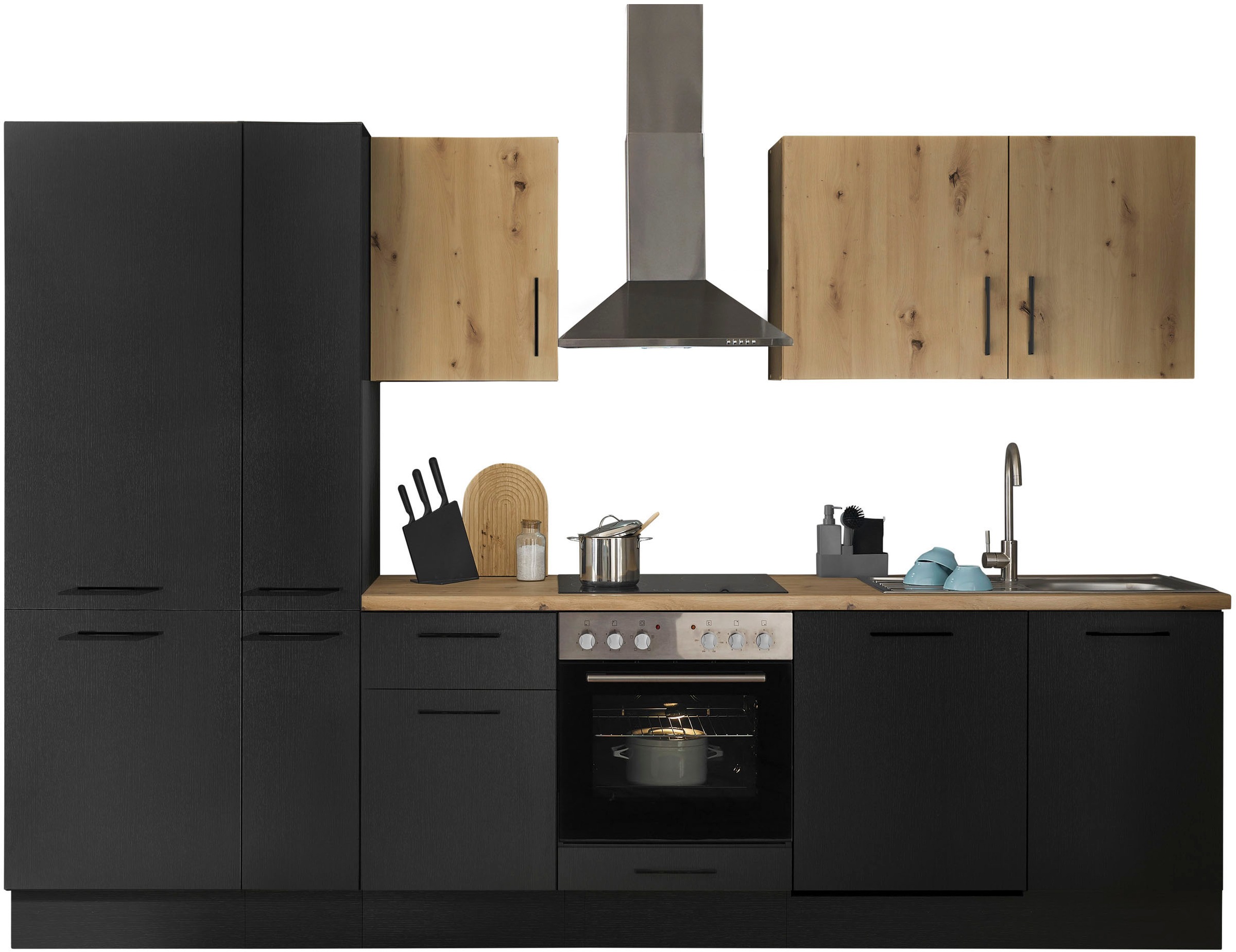 BASIC by Balculina Küchenzeile »Turin«, Breite 310 cm, wahlweise mit E-Geräten