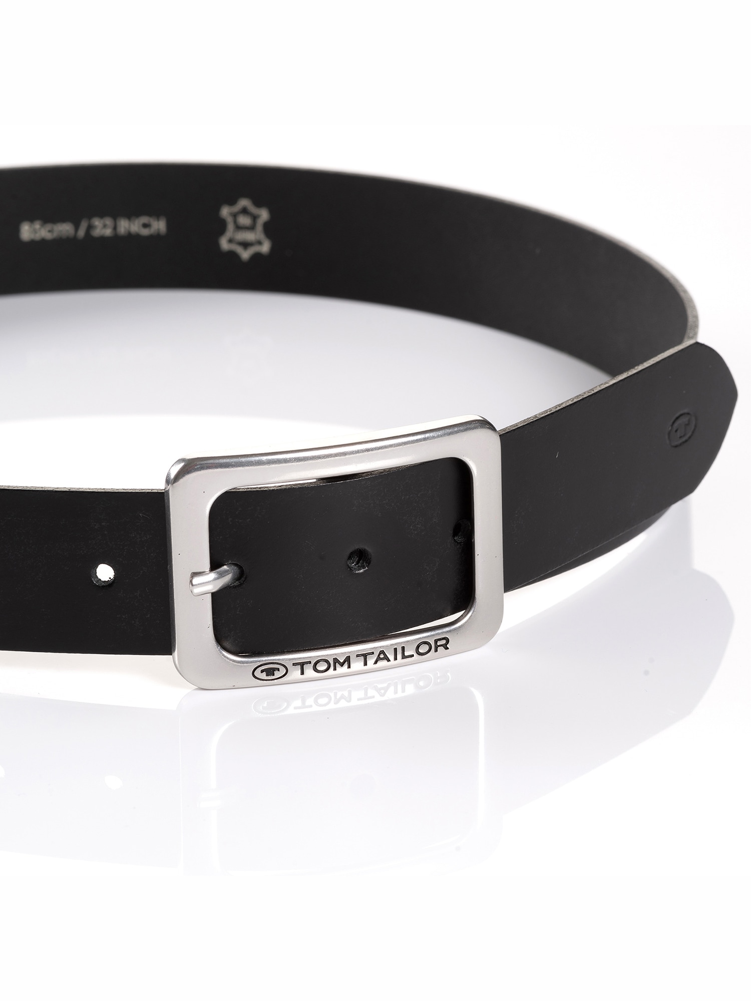 TOM TAILOR Ledergürtel »TTEVE«, 4 cm breiter Damen Ledergürtel, kalssiches Must-Have