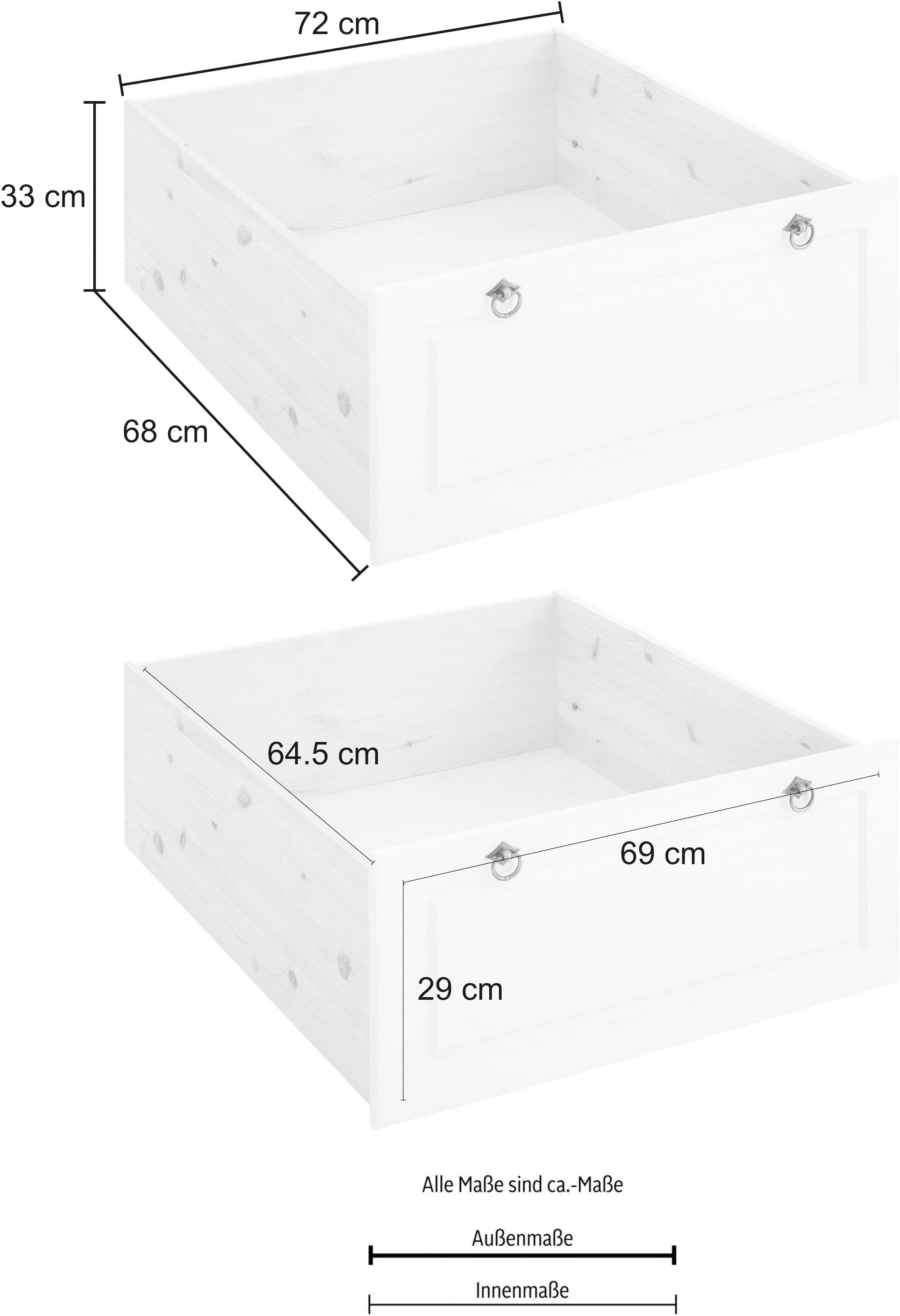 OTTO home Schubkasten »Tessin« Set, 2 Stk. tlg. Bettschubladen auf Rollen, passend für das OTTO HOME Bett Tessin