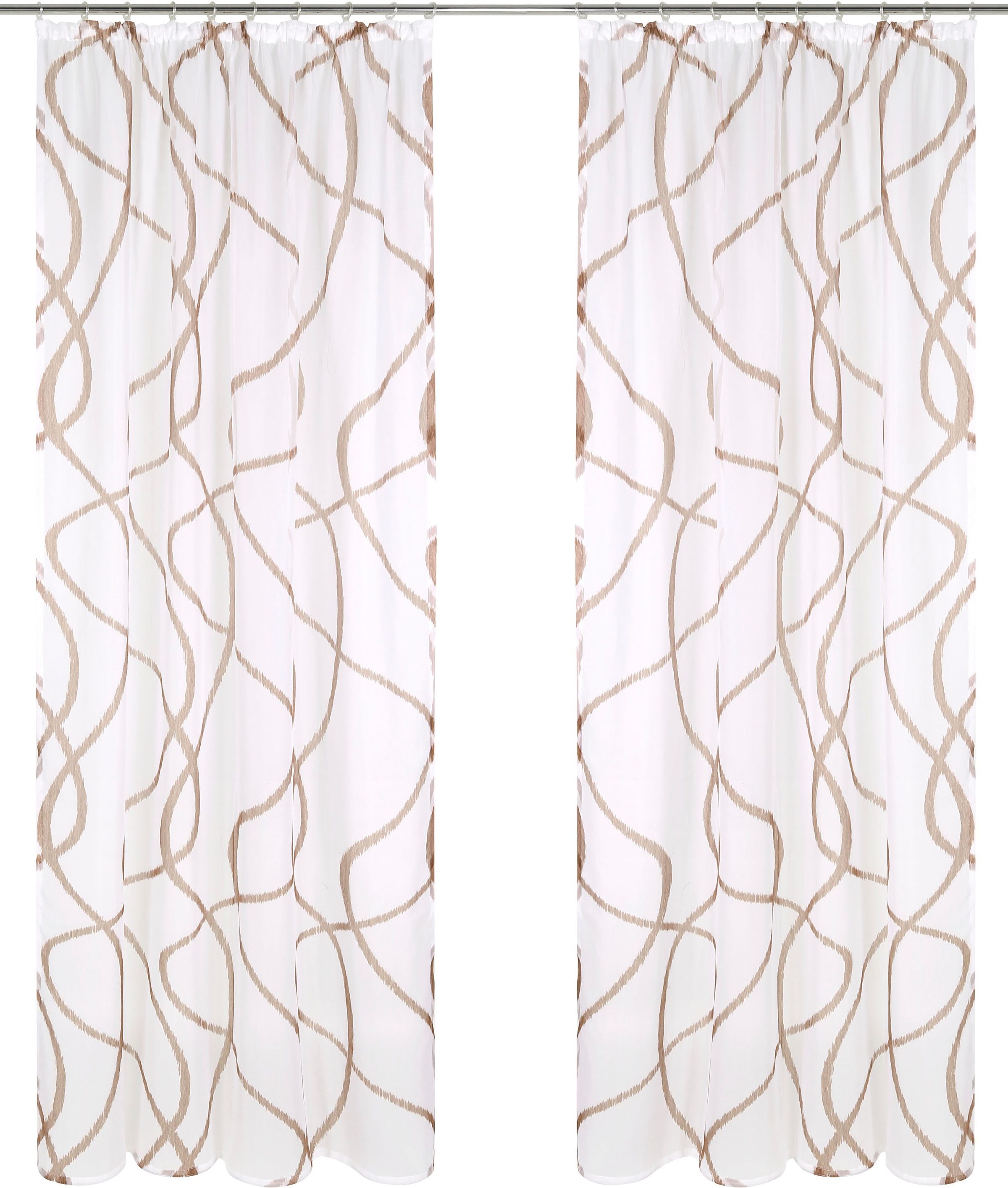 my home Gardine "Bene" Kräuselband 1 Stk. tlg. Transparent, gemustert, glat günstig online kaufen