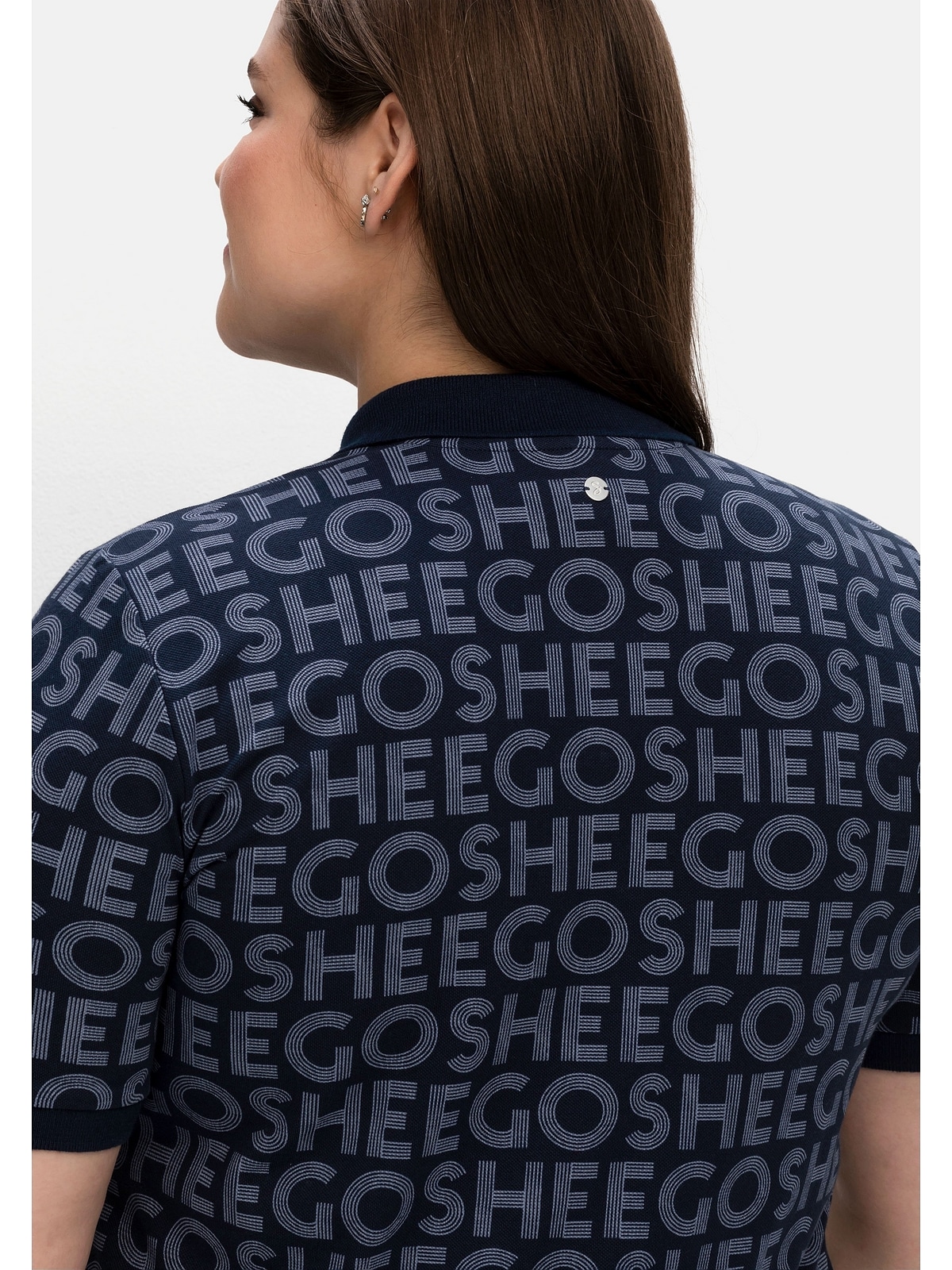 Sheego T-Shirt »Große Größen«, mit Alloverdruck, aus Waffelpiqué