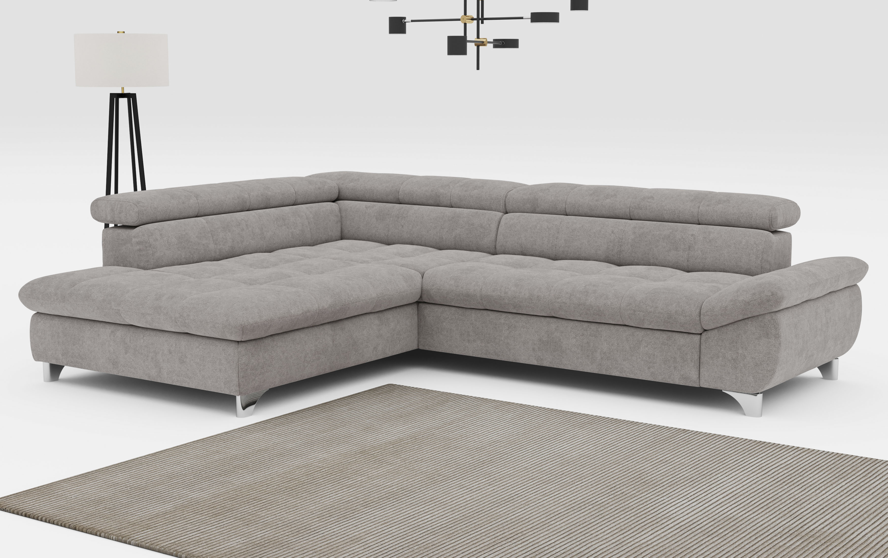 COTTA Ecksofa "Gemini L-Form, B: 312 cm" mit Kopfteilverstellung, optional Schlaffunktion