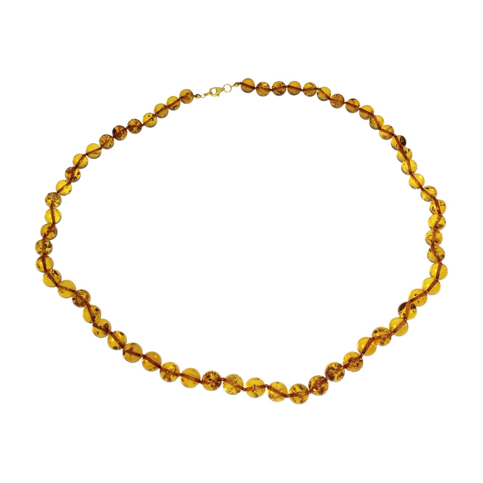 OSTSEE-SCHMUCK Kette ohne Anhänger »- Kugel 10 mm - Bernstein -,«