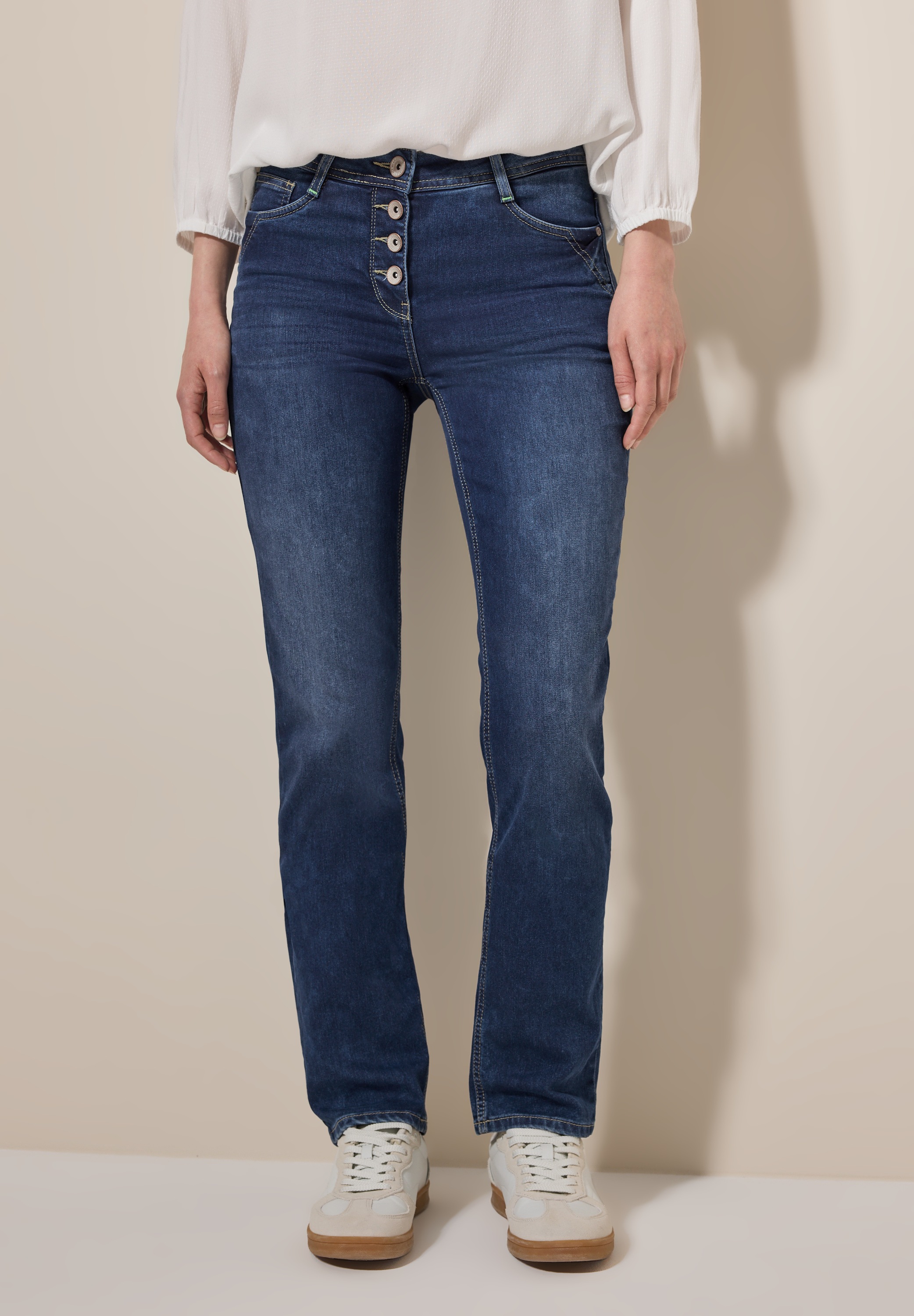 Thumbnail - Cecil Straight-Jeans, mit Knopfleiste