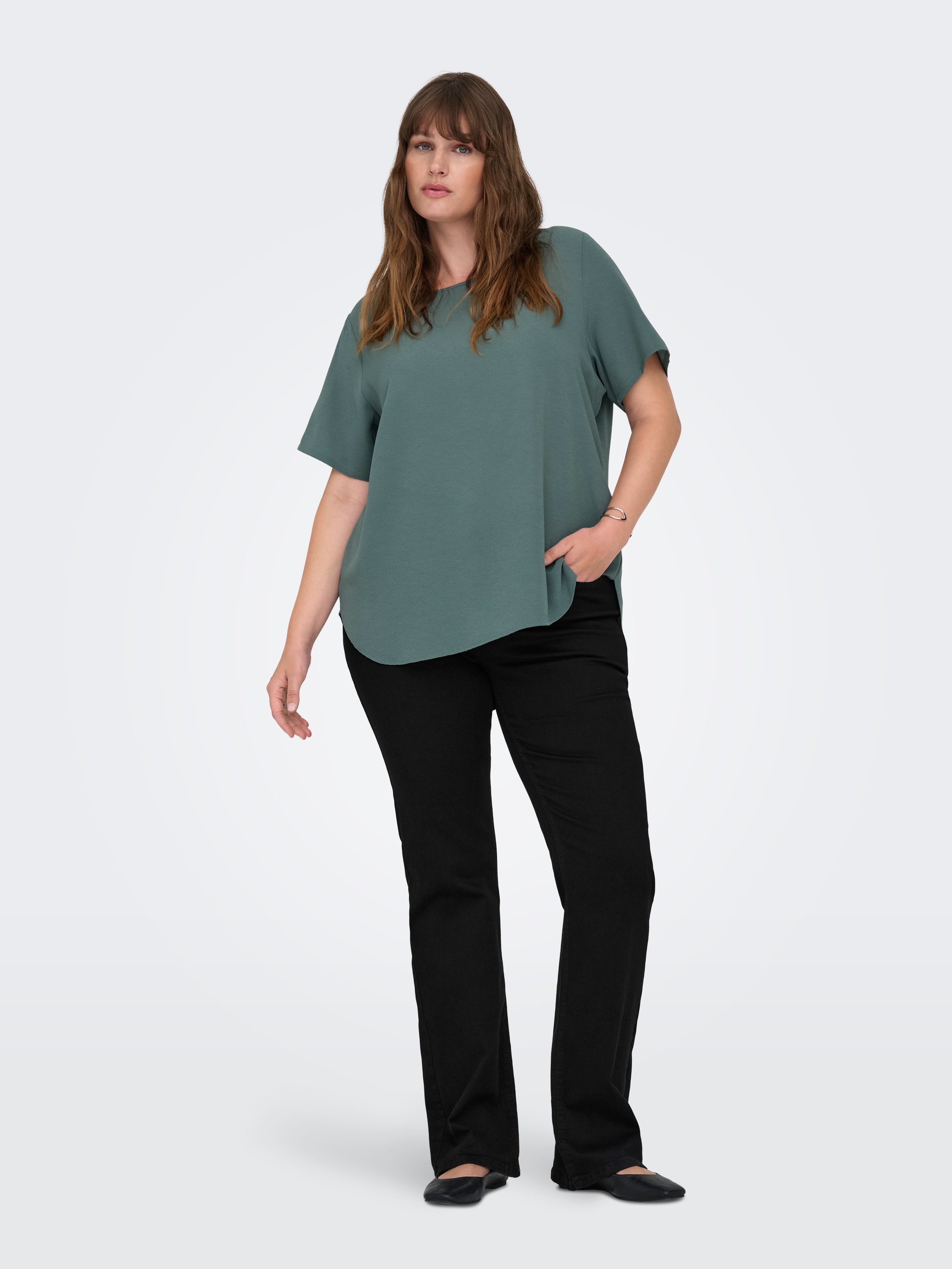 ONLY CARMAKOMA High-waist-Jeans »CARWILLY HW FLARED PIM2343 DNM«