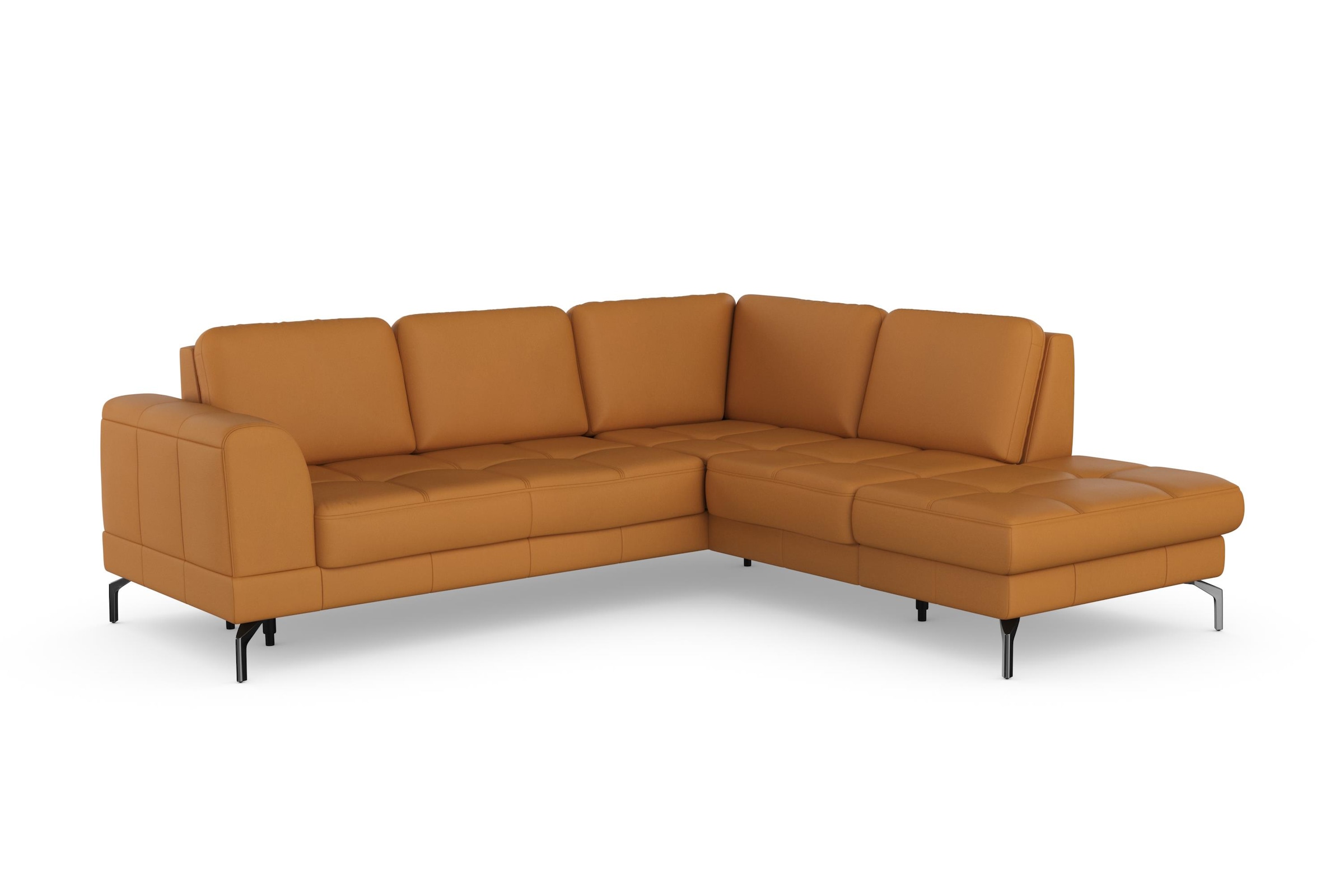 sit&more Ecksofa »Bendigo L-Form«, inklusive Sitztiefenverstellung, Bodenfreiheit 15 cm, in 2 Fußfarben