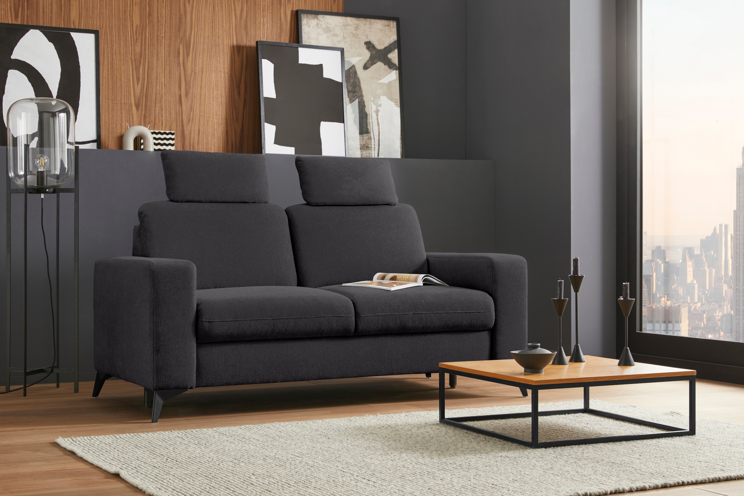 Home affaire 2-Sitzer "Lolland" mit Federkern, auch mit abwischbarem Bezug günstig online kaufen