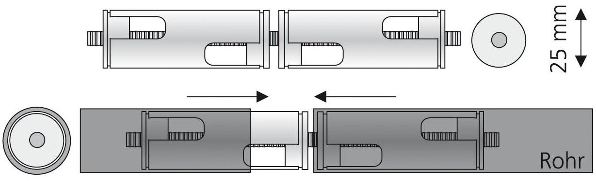 Liedeco Verbinder für Ø 28 mm Gardinenrohre günstig online kaufen