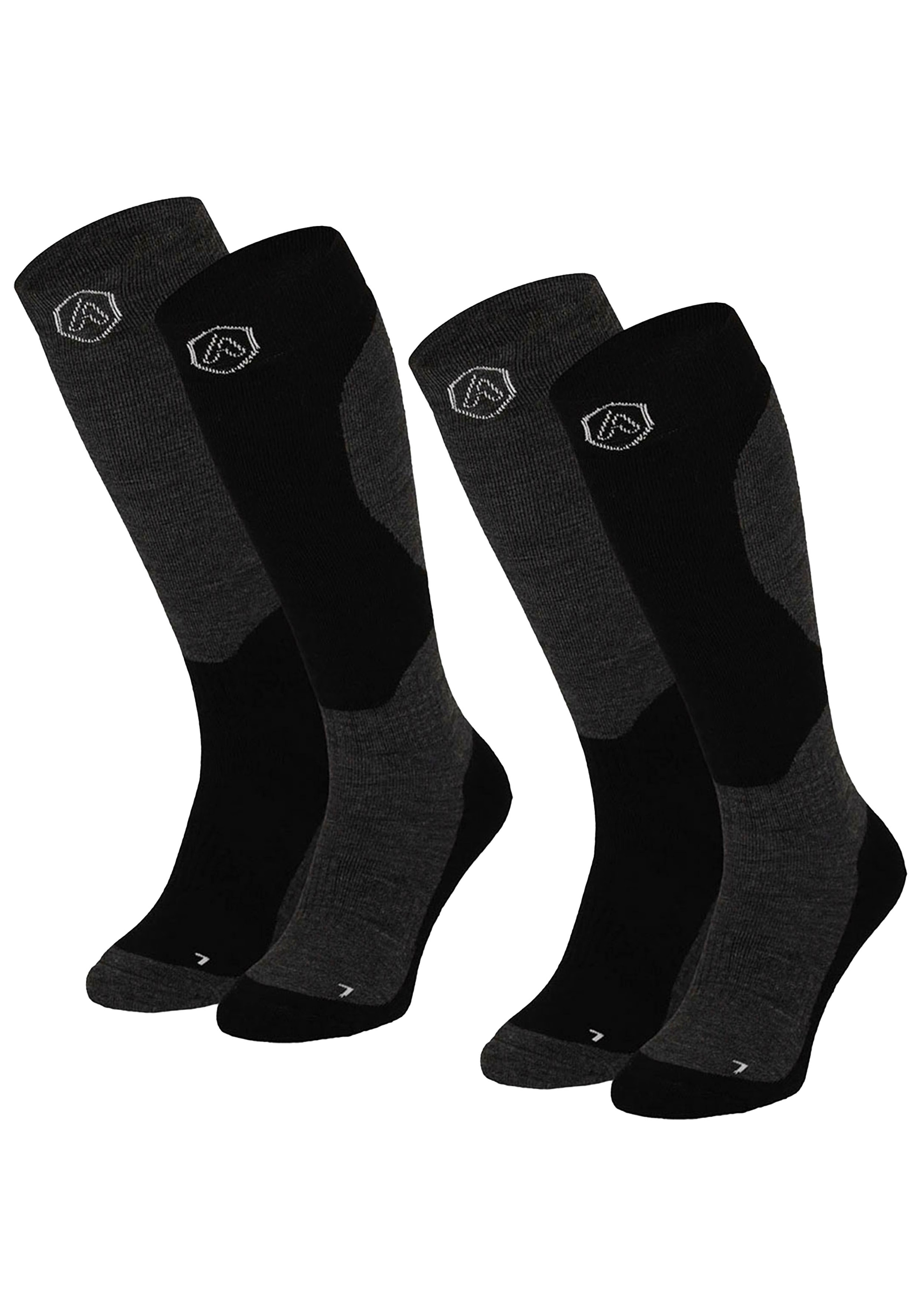 Apollo Kniestrümpfe »ADULTS SKI SOCKS DESIGN«, (2er Pack), hoch, mit Logostickerei...