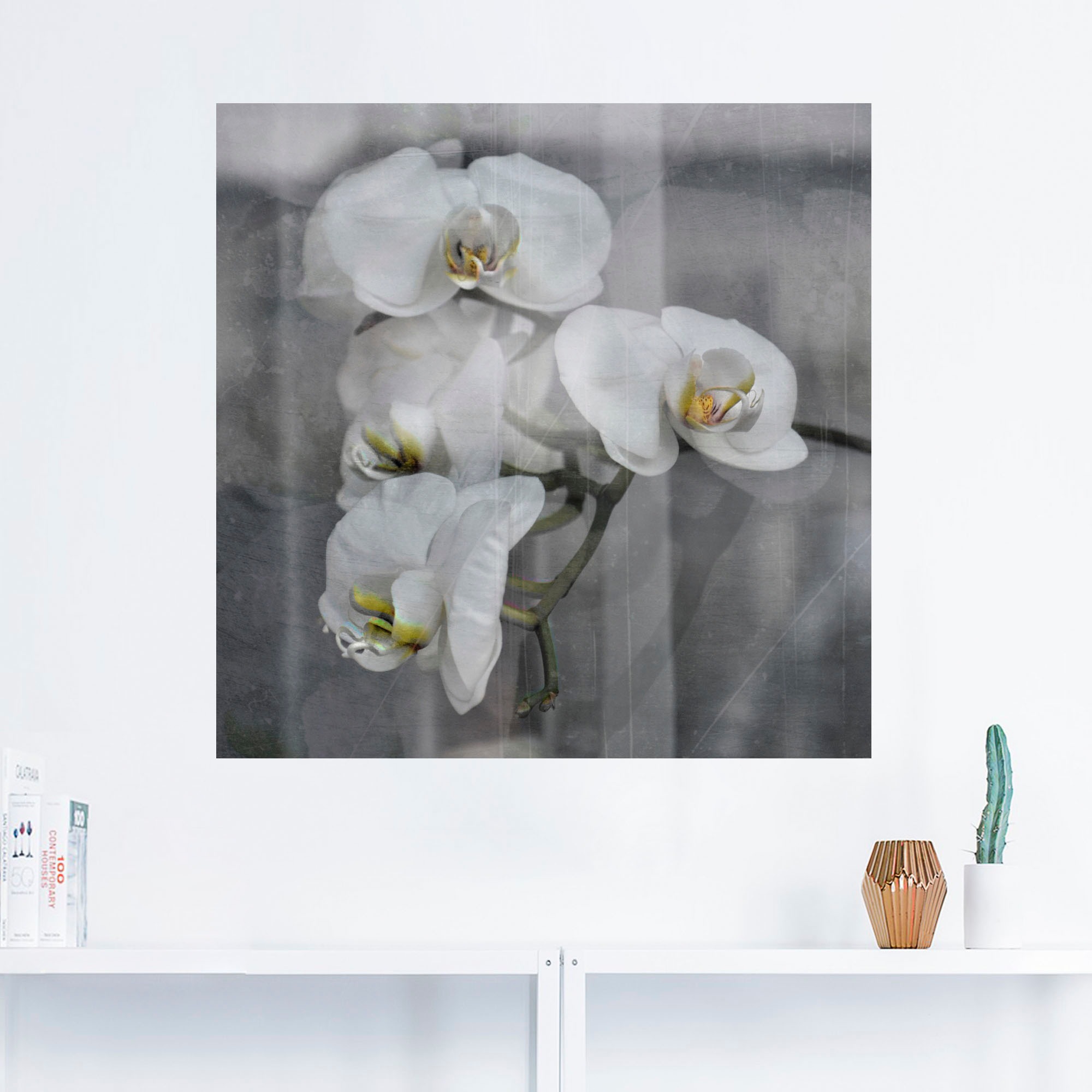 Artland Wandbild »Weisse Orchideen - white Orchid«, Blumen, (1 St.), als Leinwandbild, Wandaufkleber in verschied. Größen
