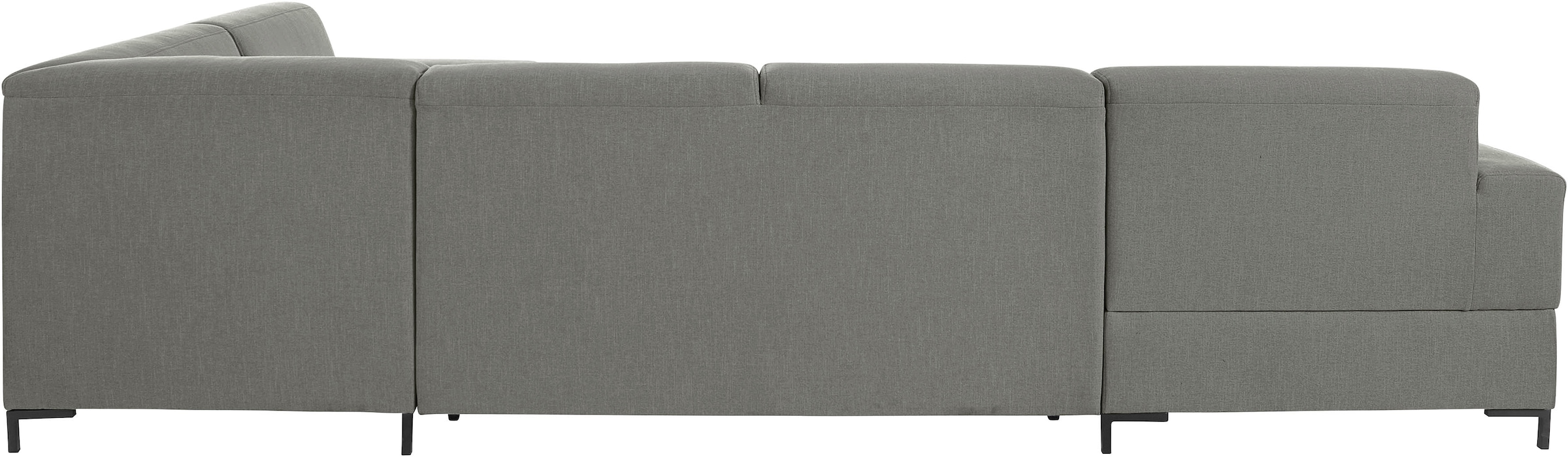OTTO products Wohnlandschaft »Grazzo, aktuelle Steppung im Sitz, viel Platz, U-Form, Breite 332cm«, hochwertige Stoffe aus recyceltem Material, Steppung im Sitzbereich