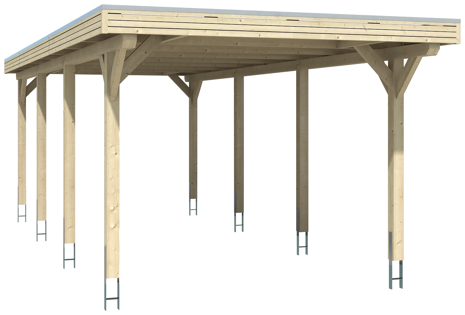 Skanholz Einzelcarport »Spessart« Leimholz 291 cm natur