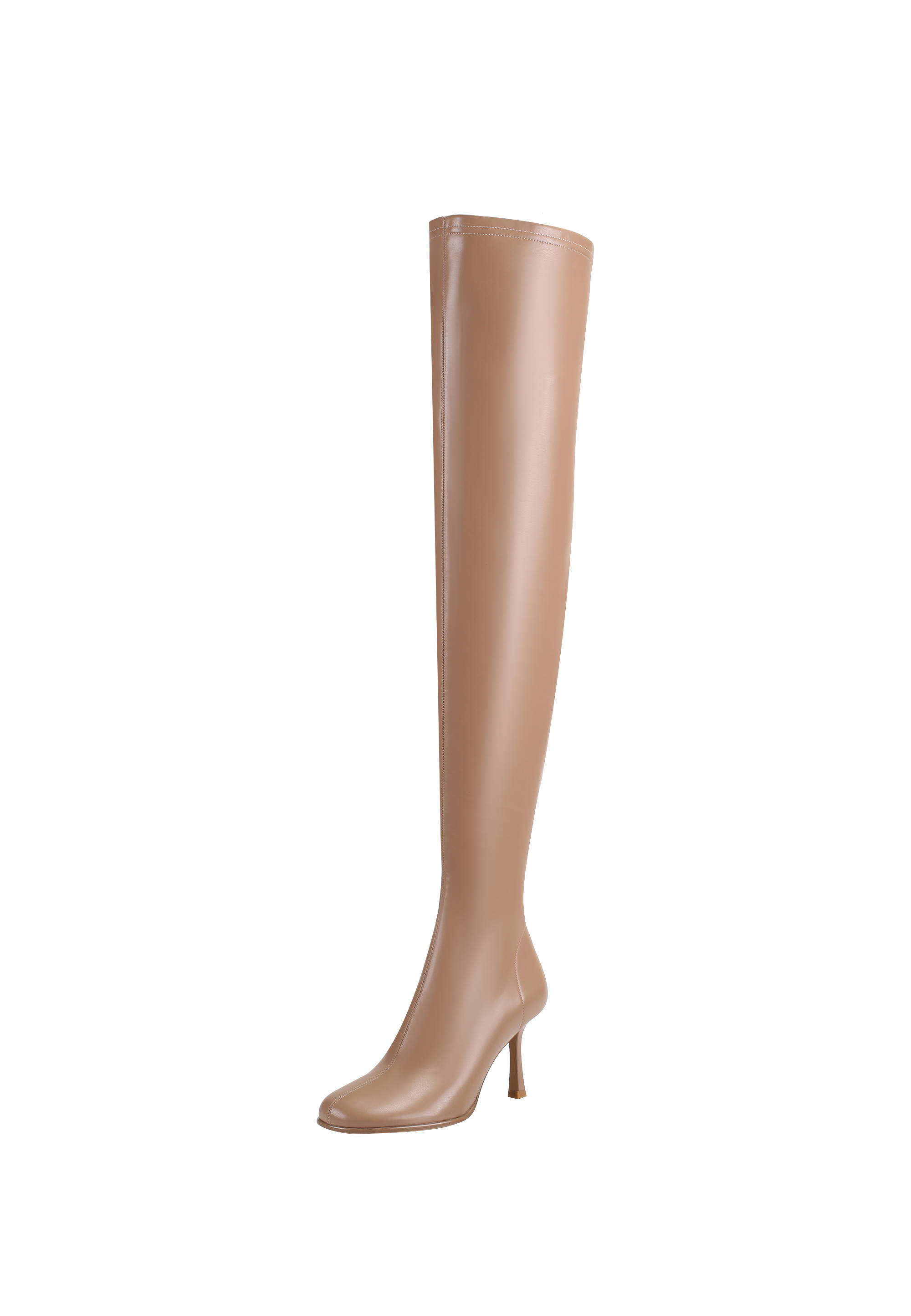 Overkneestiefel, aus elastischem Kunstleder
