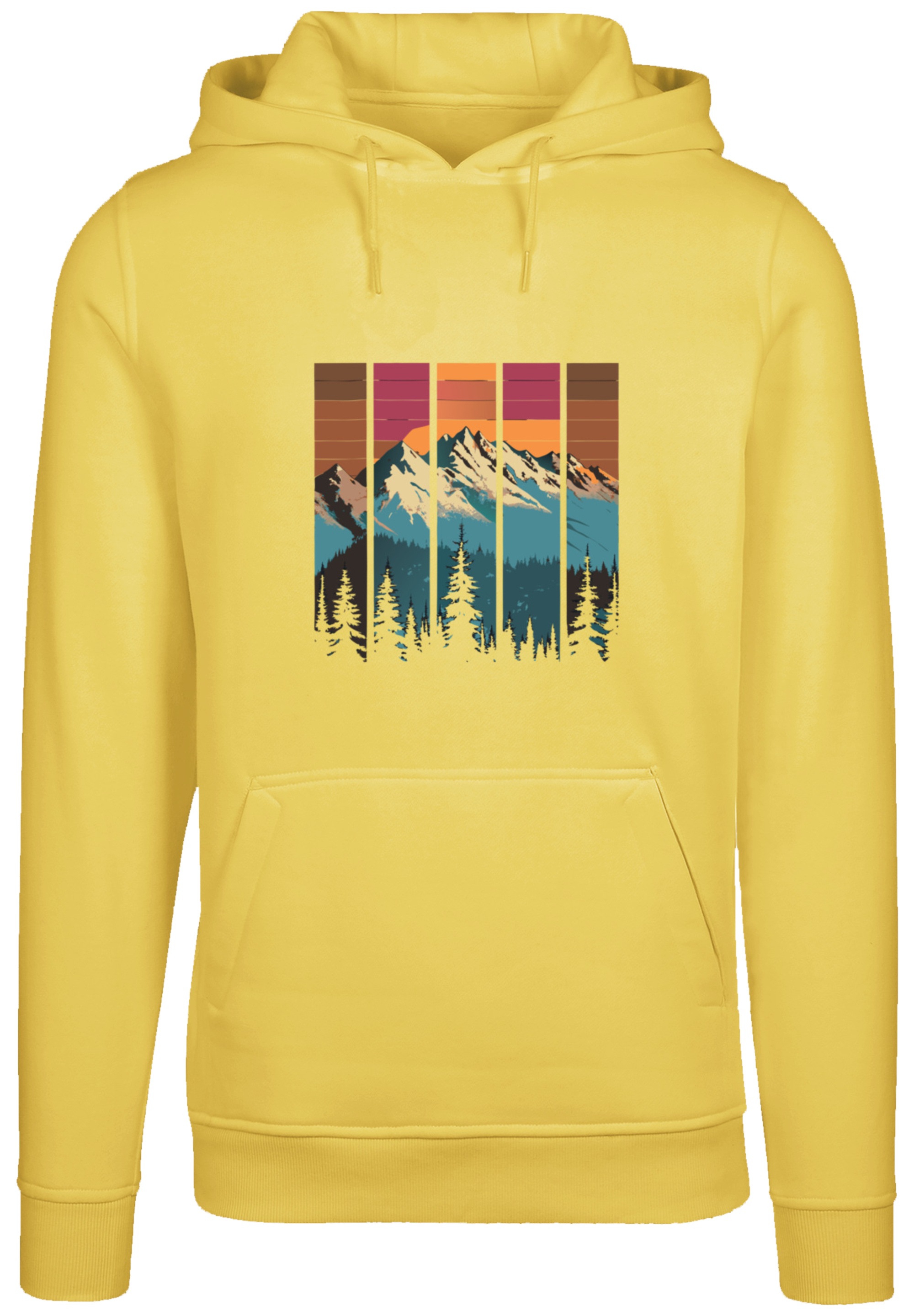 F4NT4STIC Kapuzenpullover »Berg Sonnenuntergang Retro«, Premium Qualität