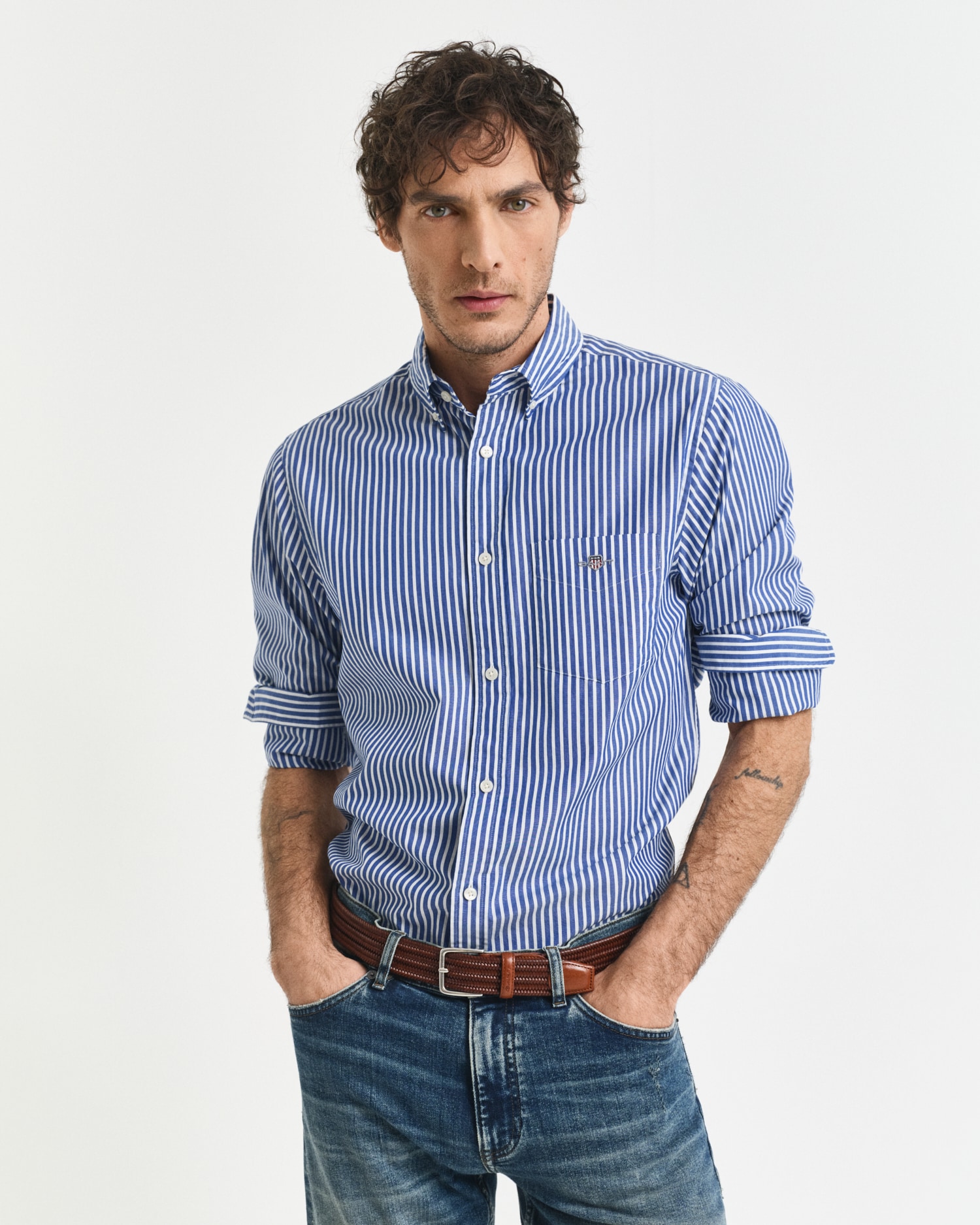 Gant Langarmhemd »REG POPLIN STRIPE SHIRT«