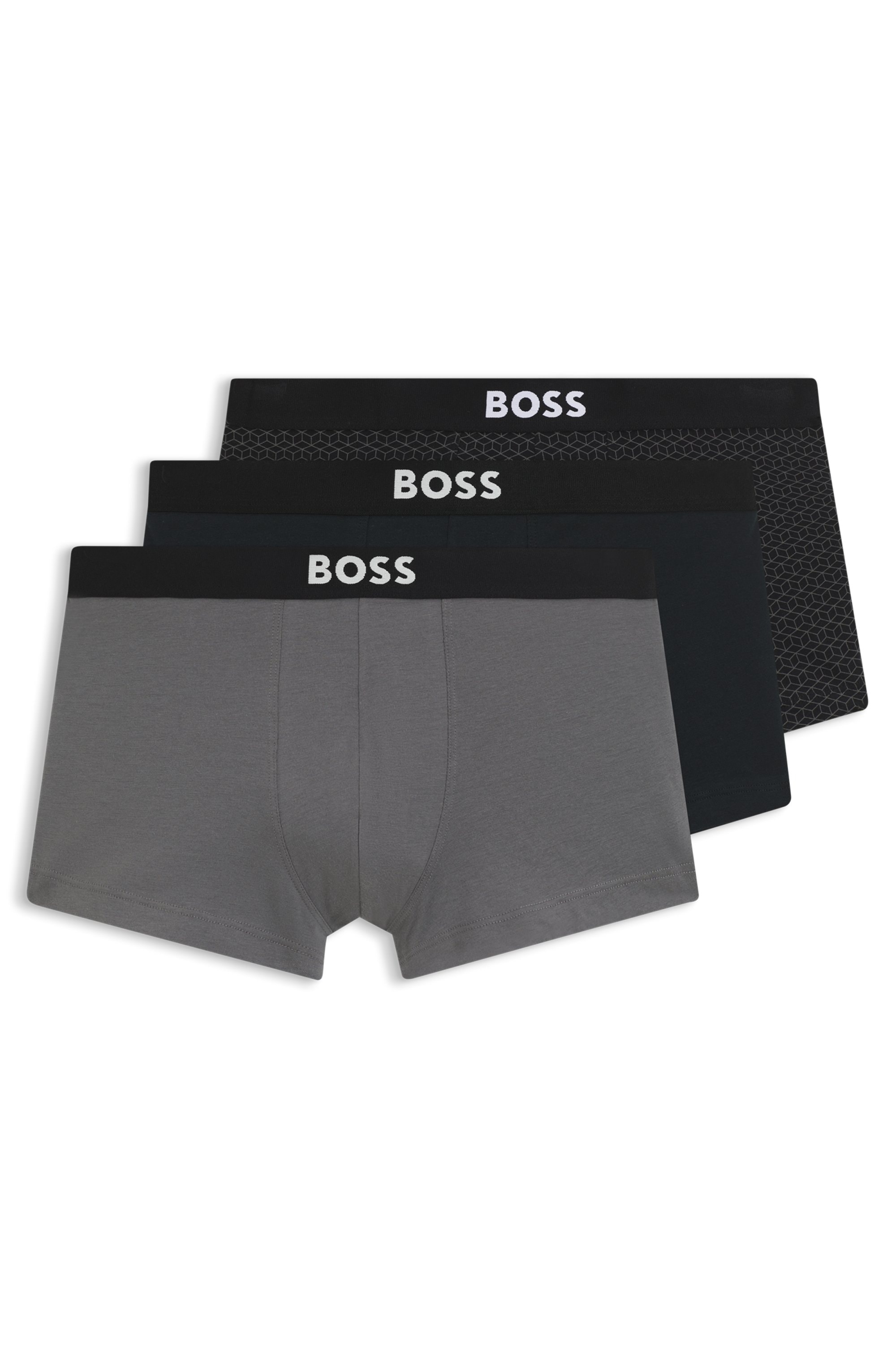 BOSS Trunk "Trunk 3P BOSS ONE" 3 Stk. mittlere Bundhöhe, 1x gemustert, 2x u günstig online kaufen
