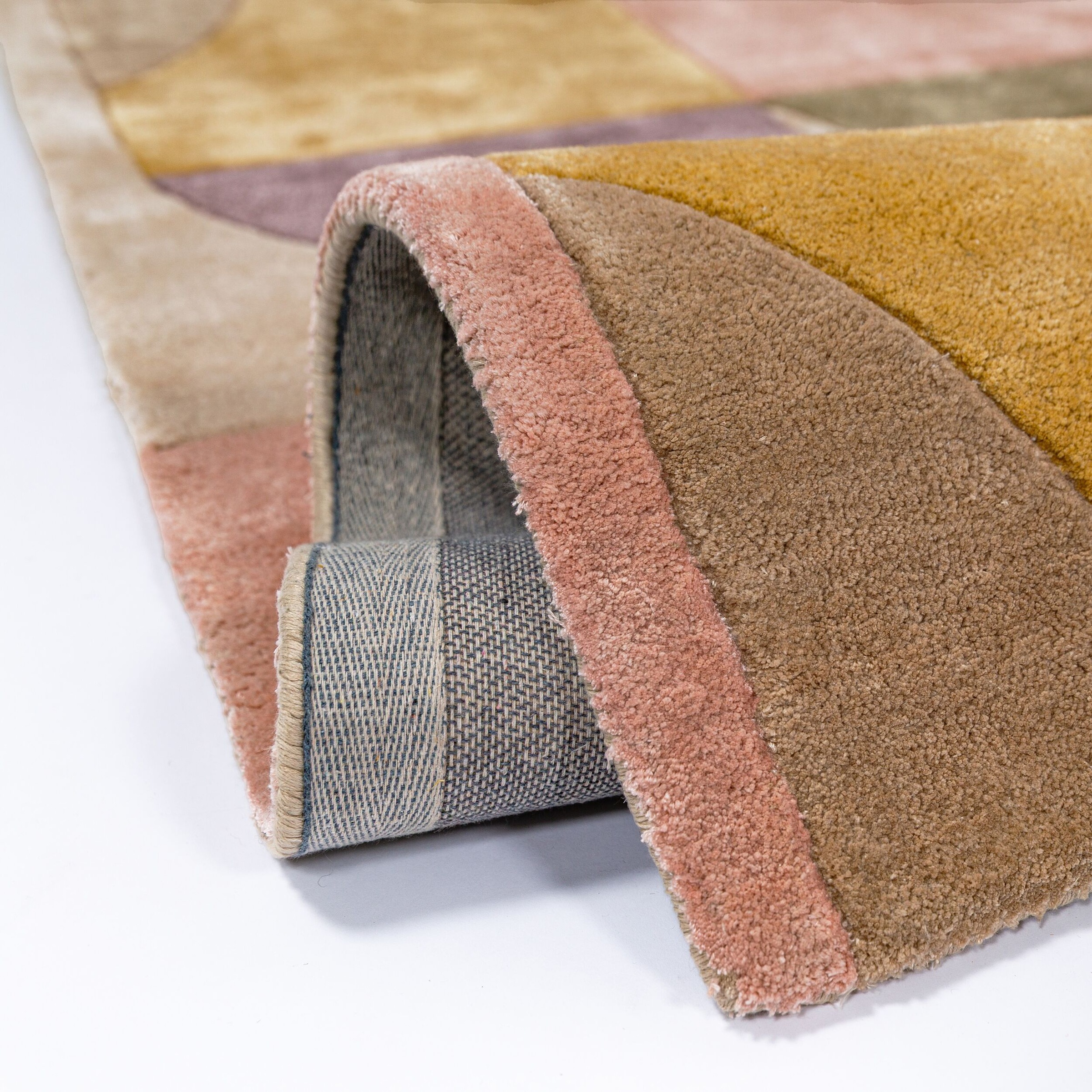 FLAIR RUGS Designteppich »ILLUMINATE, weich« rechteckig 8 mm Höhe Abstraktes Patchwork-Design, Viskoteppich mit schimmernden Glanz