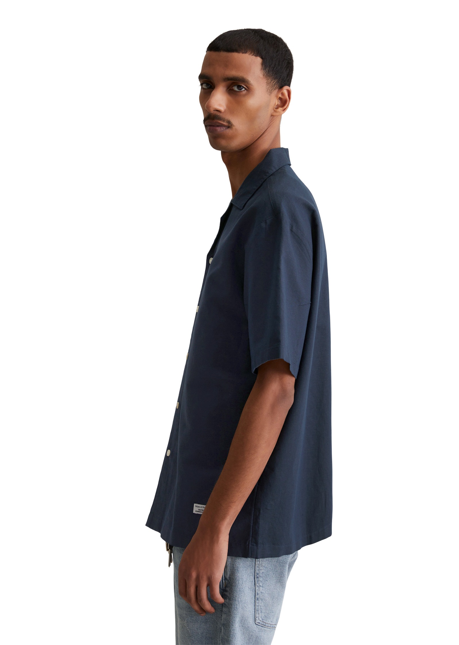 Marc O'Polo DENIM Kurzarmhemd »aus Leinen-Bio-Baumwoll-Mix«