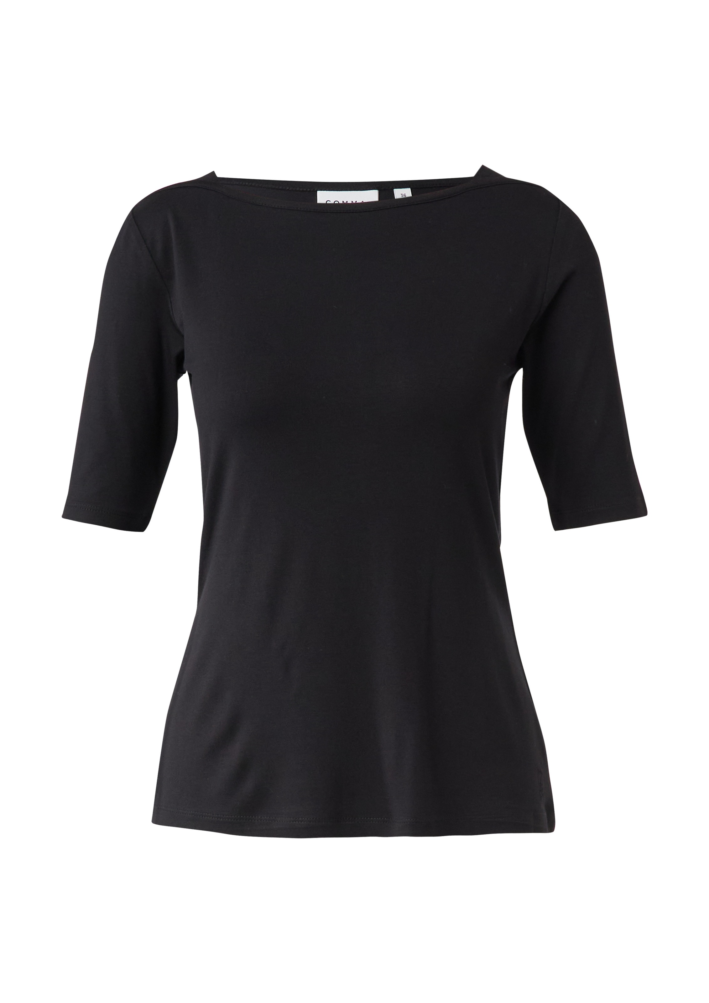 Comma T-Shirt halbarm, mit U-Boot.Ausschnitt
