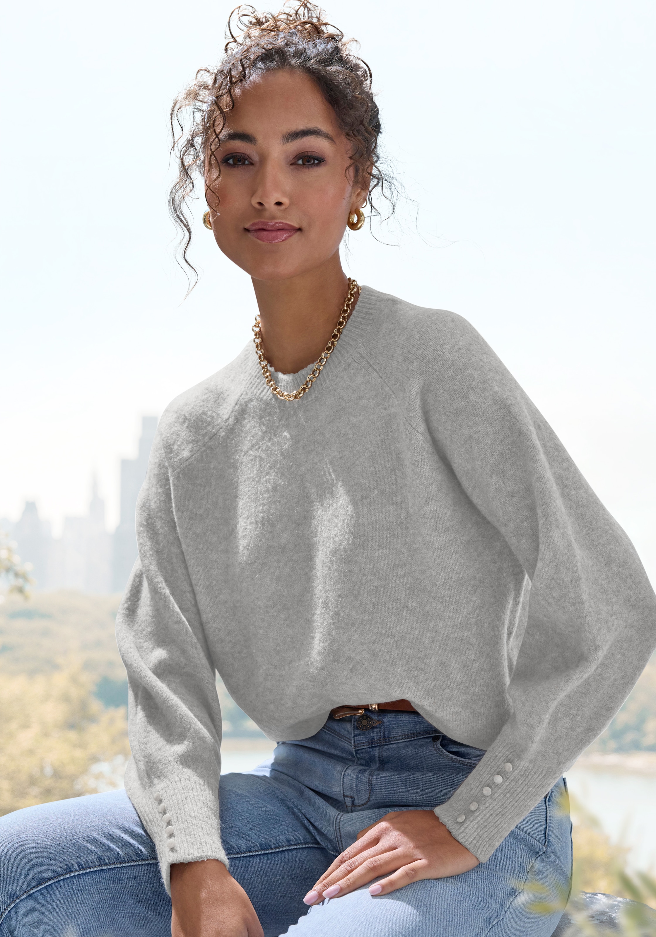 LASCANA mit Zierknöpfen, Winterpullover, kuscheliges Basic günstig online kaufen