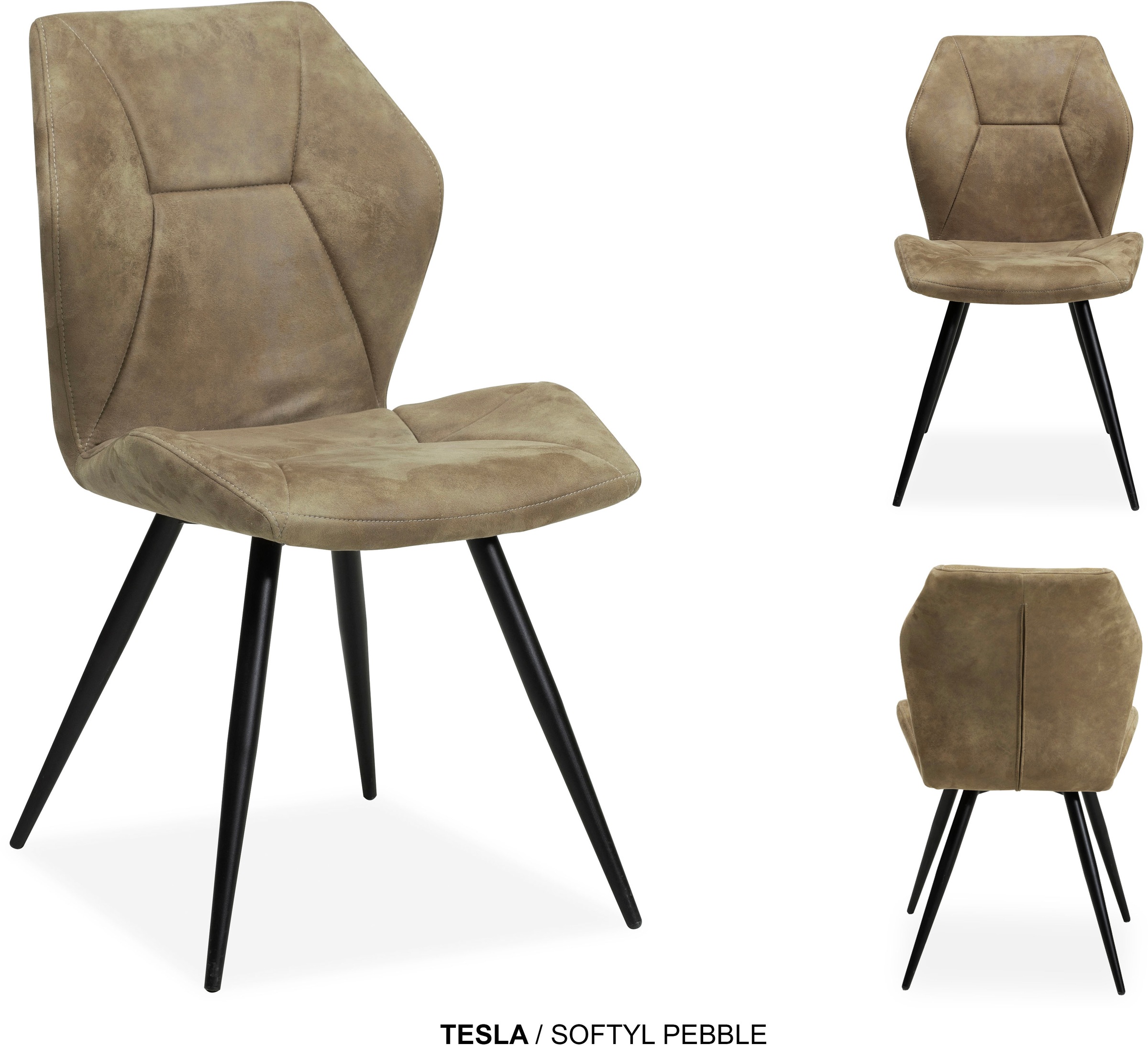 OMG Design Esszimmerstuhl »Tesla« (Set) 2 Stk.Esszimmerstuhl, pflegeleichter Bezug