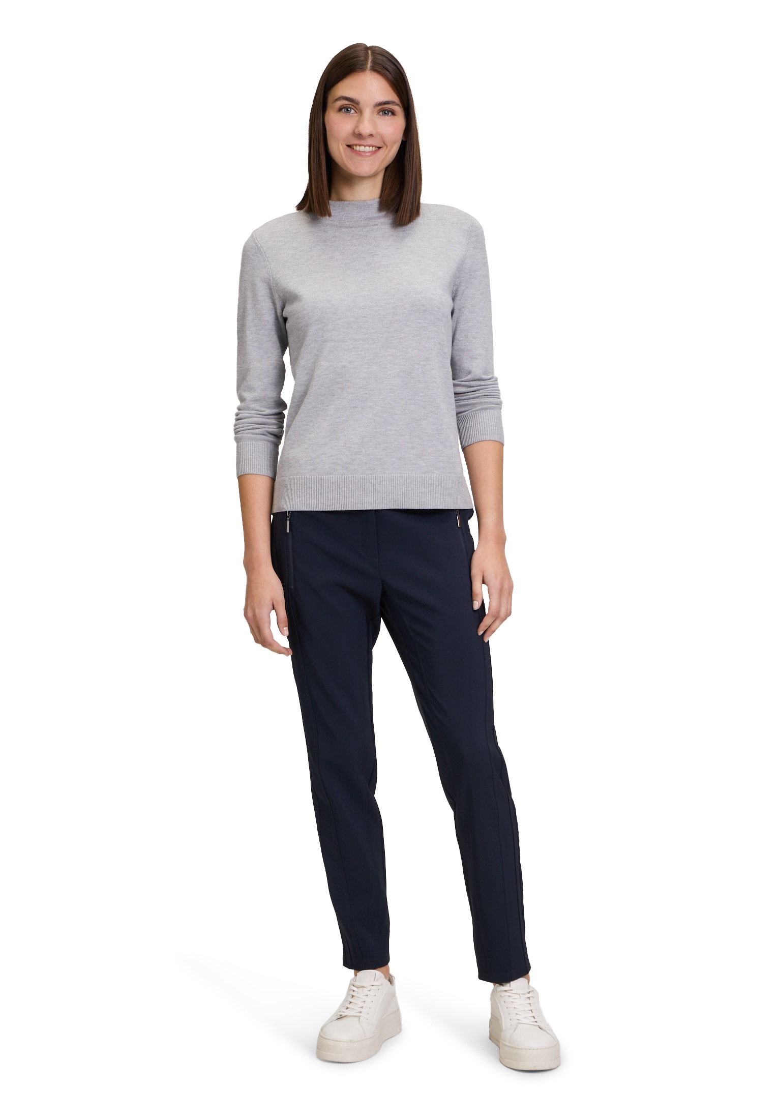 Betty Barclay Strickpullover »Betty Barclay Basic-Strickpullover mit Stehkragen«, (1 tlg.), Material