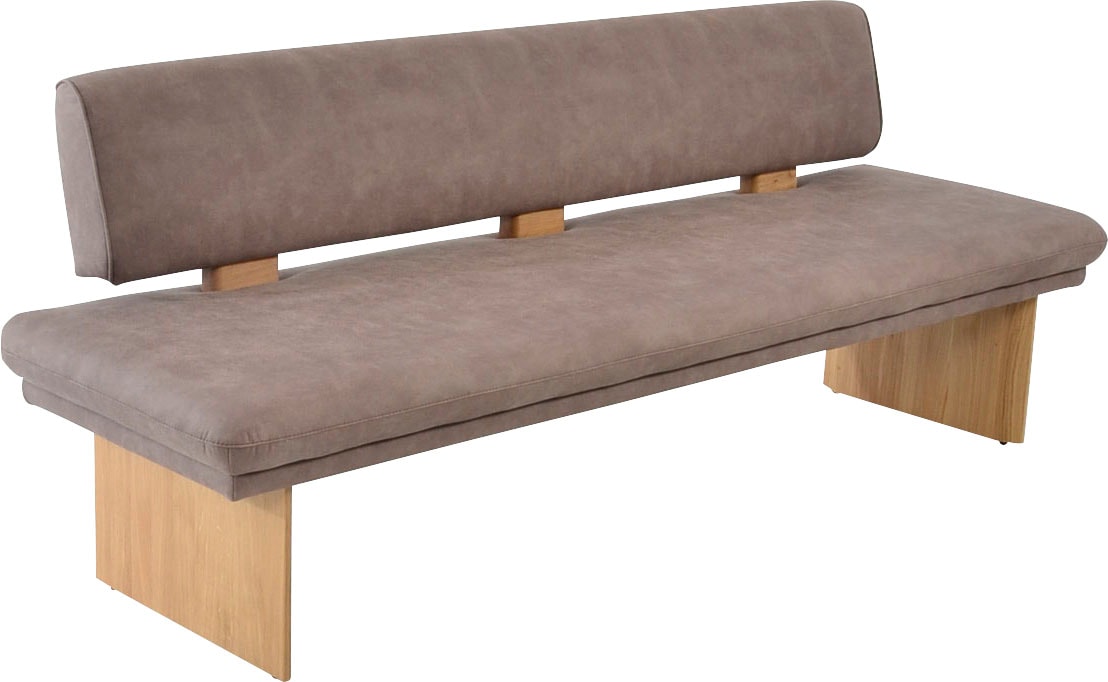K+W Komfort & Wohnen Essbank "Longbeach Polsterbank" 1 Stk. tlg. Spitzkissenoptik im Sitz, wahlweise in der Breite 204cm oder 224cm