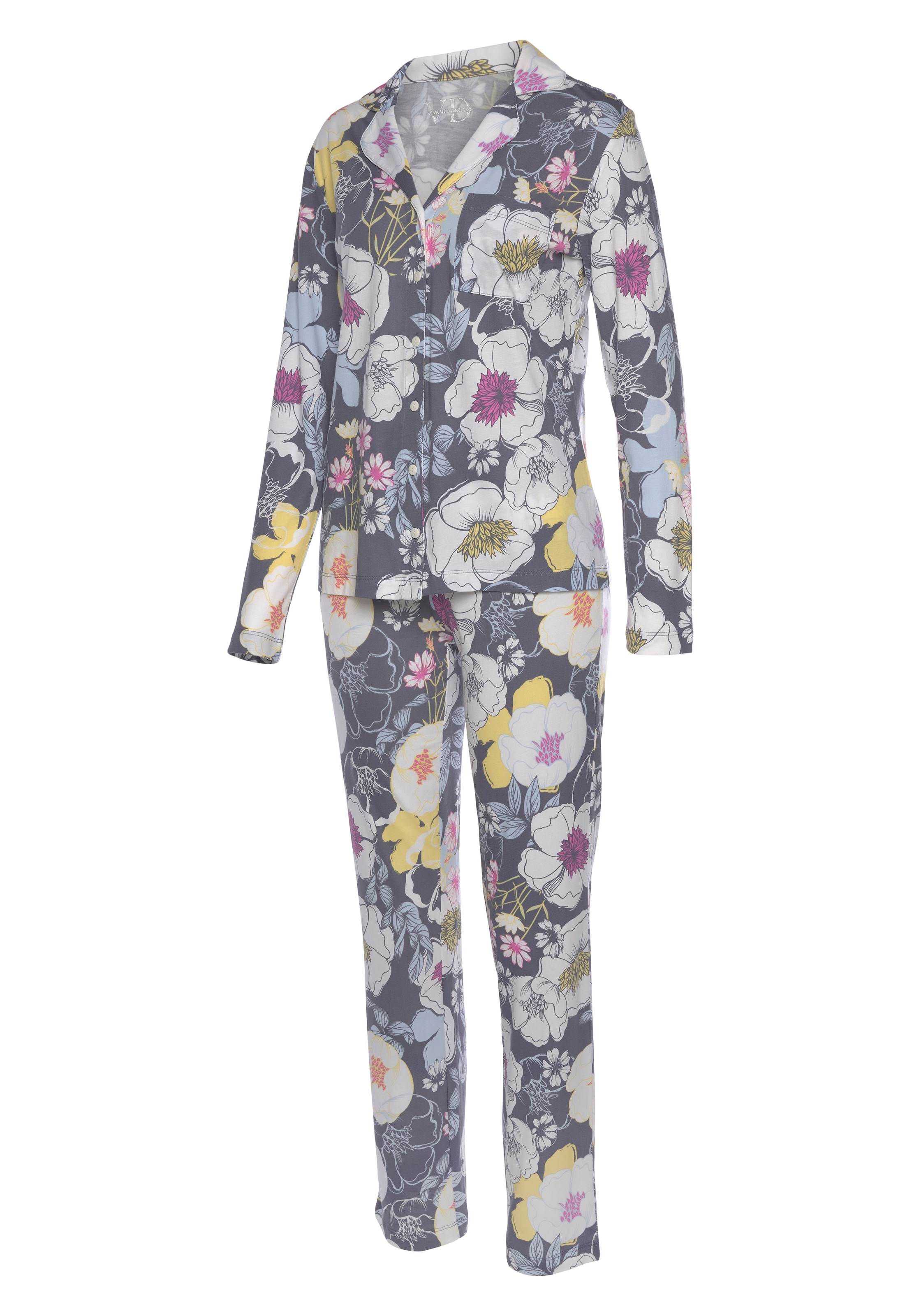 Vivance Dreams Pyjama, (2 tlg.), in schönem Muster