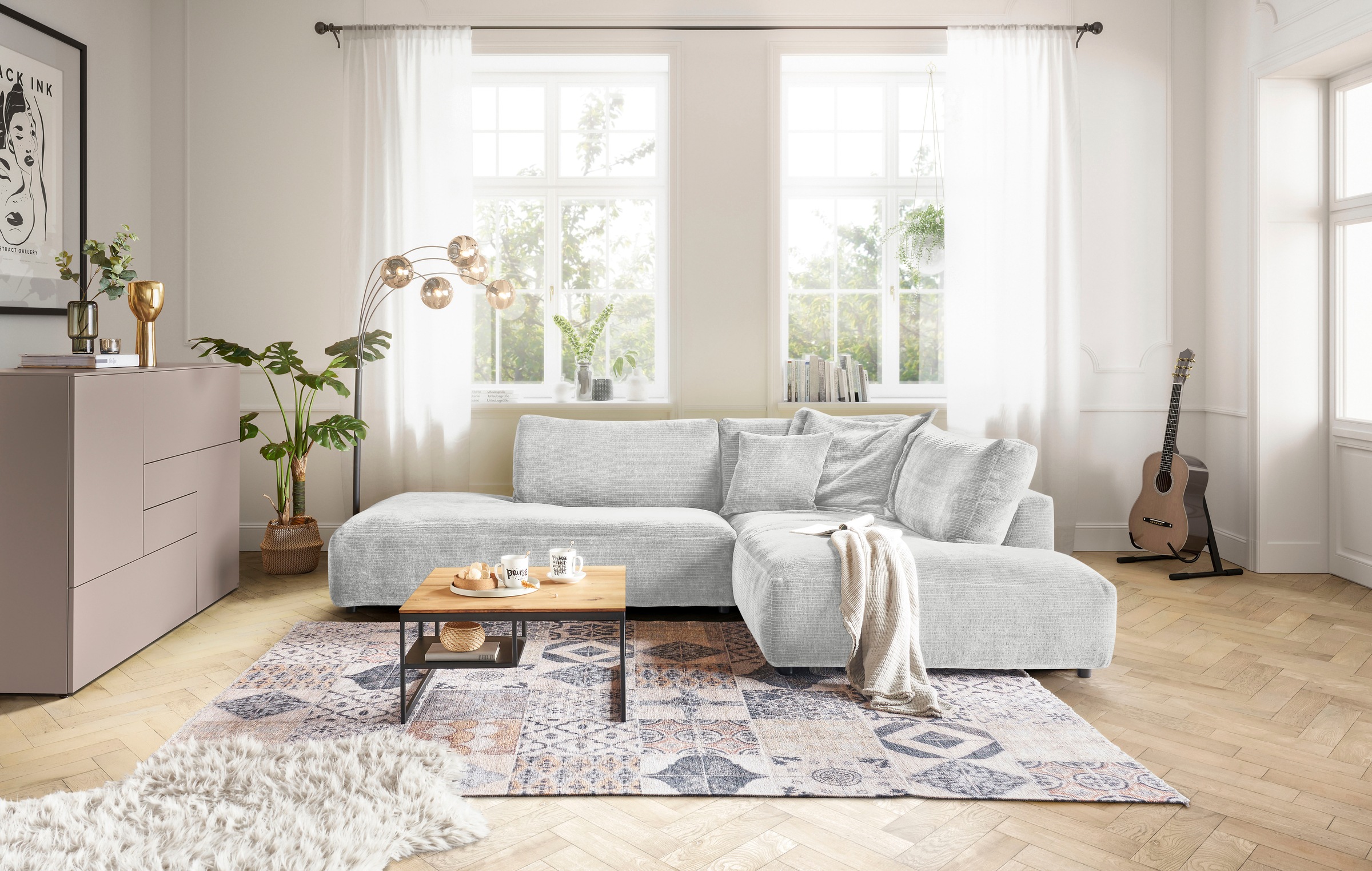 Musterring Ecksofa "Lucia", mit großem Longchair, verschiedene Farben, B304 günstig online kaufen