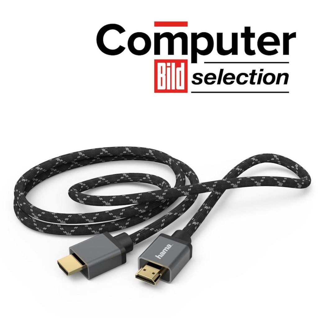 Hama HDMI-Kabel »Ultra High Speed HDMI™-Kabel Stecker-Stecker 8K Metall HDMI™-Kabel 1m«, HDMI, 100 cm