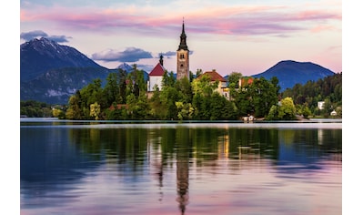 Fototapete »BASILIKA SANTA MARIA-SEE GEBIRGE SLOWENIEN INSEL BERGE«