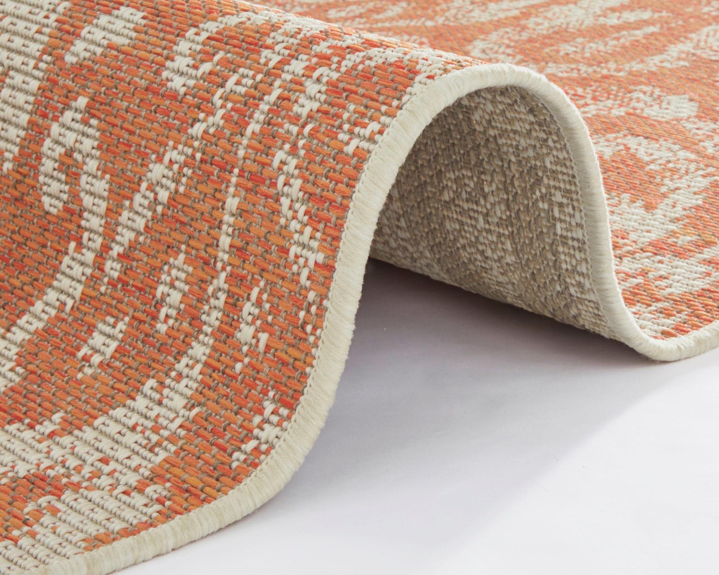 NORTHRUGS Teppich »Hatta«, rechteckig, 4 mm Höhe, In-und Outdoor geeignet, Strapazierfähig und pflegeleicht, Flachgewebe
