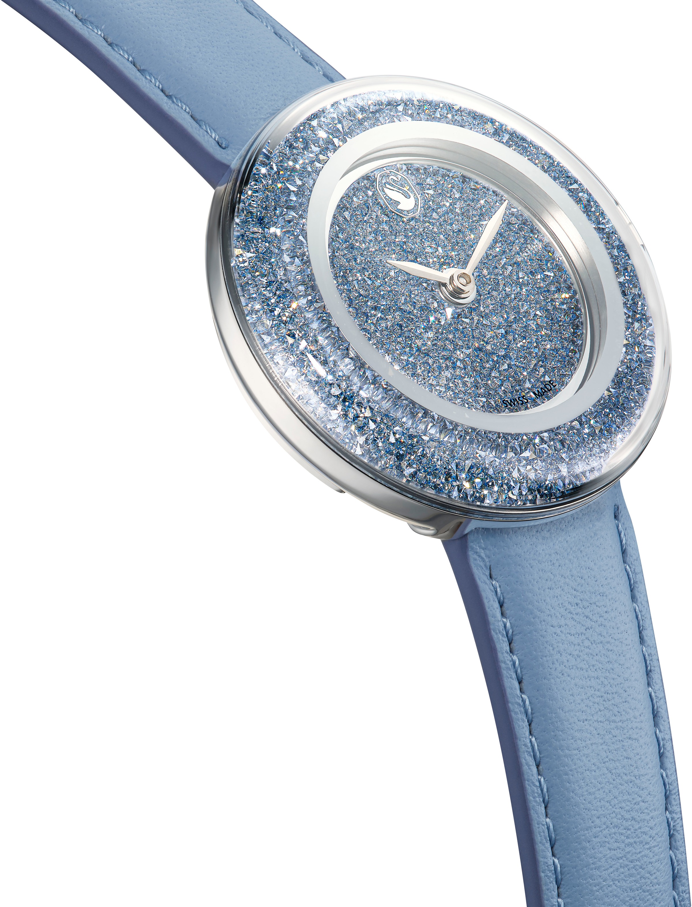 Swarovski Quarzuhr »CRYSTALLINE LUSTRE«, Armbanduhr, Damenuhr, Swiss Made, Lederarmband, analog