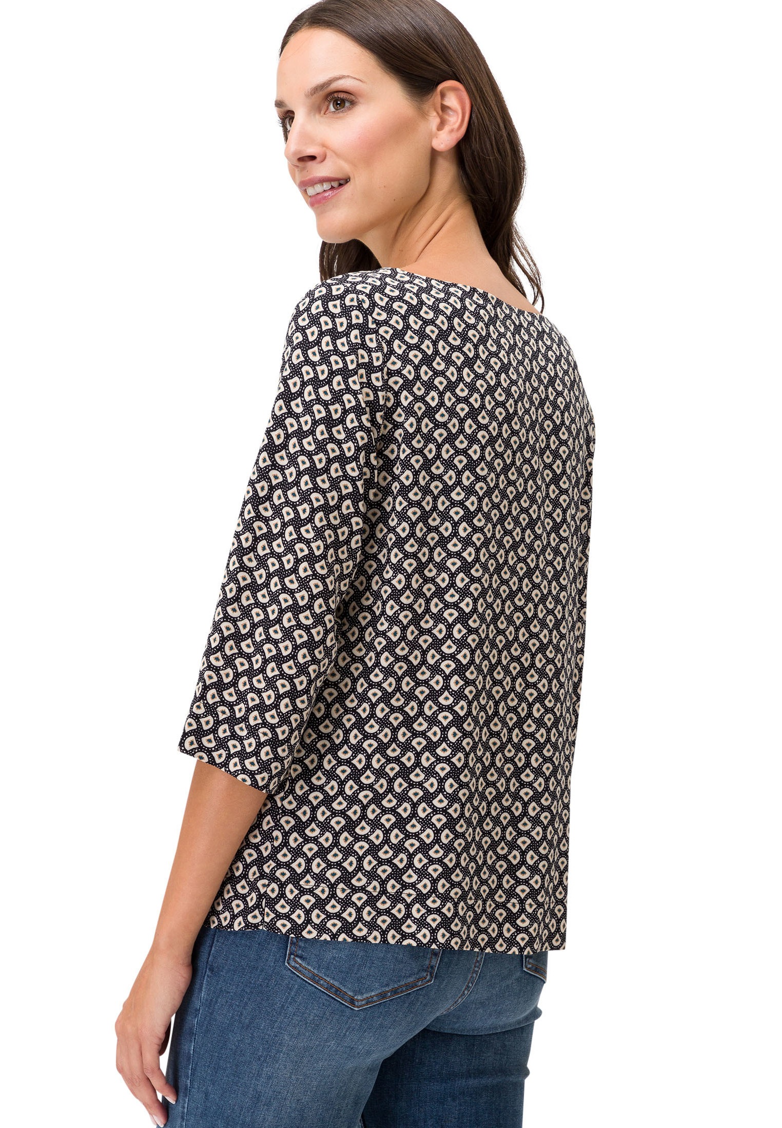 Zero Klassische Bluse »zero Bluse mit U-Boot Ausschnitt«