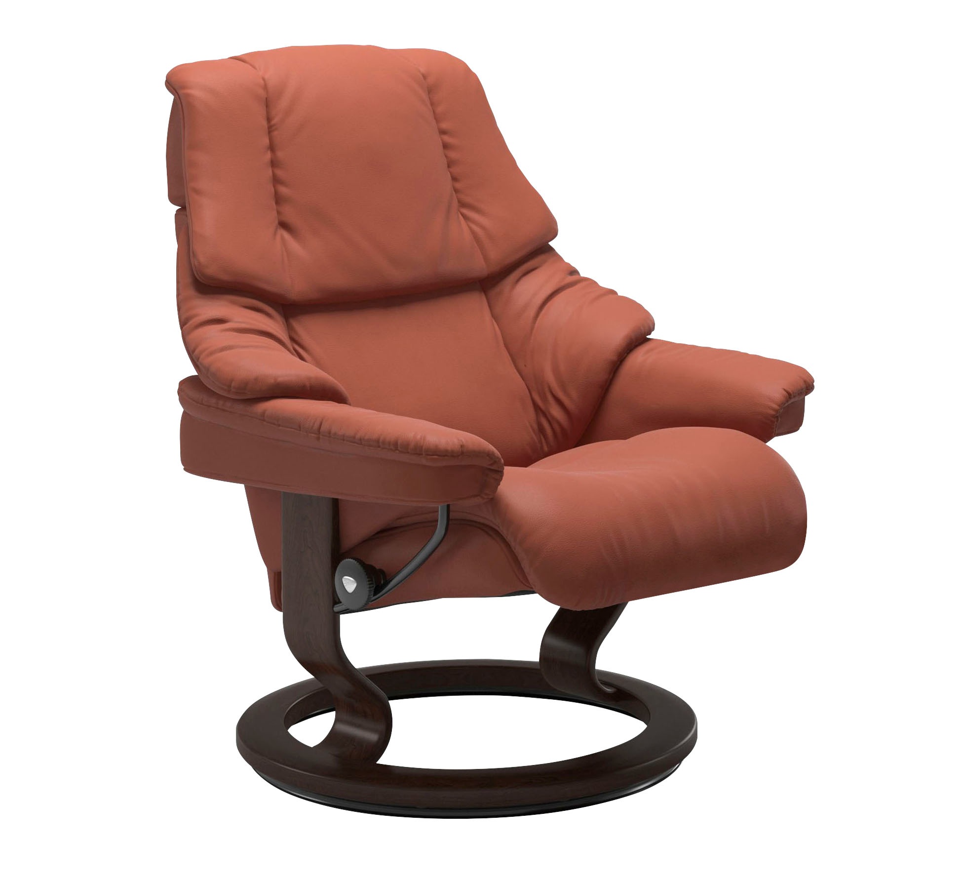Stressless® Relaxsessel »Reno«, (Set, Relaxsessel mit Hocker), mit Hocker, mit Classic Base, Größe S, M & L, Gestell Braun