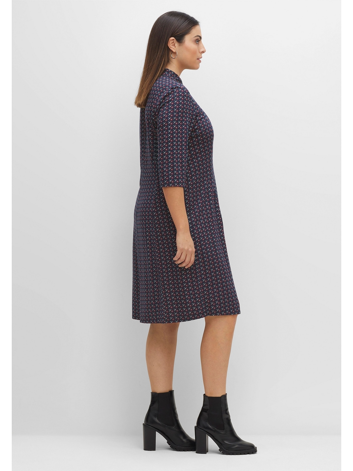 Sheego Jerseykleid »Große Größen«, in Hemdblusen-Stil, leicht elastisch