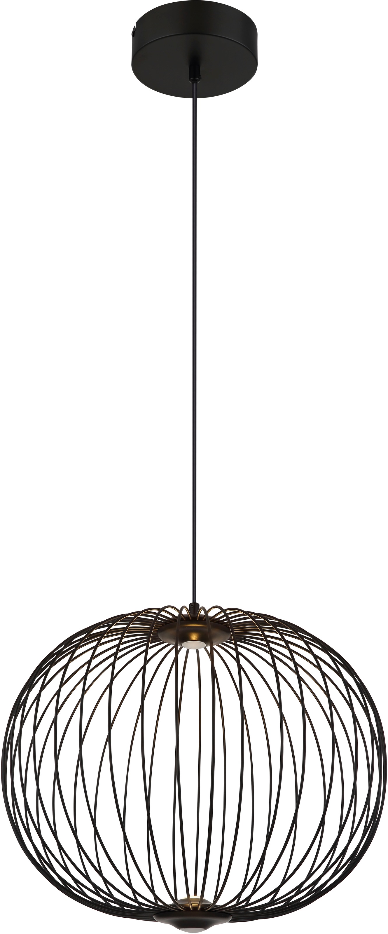 GLOBO LIGHTING Hängeleuchte "GALWAY", Ø 50cm H: 150cm, 1 Stk.schwarz matt, Wohnzimmer, Leuchten, Hängelampe Metallstäbe 3 Stufen DM 50cm Esszimmer