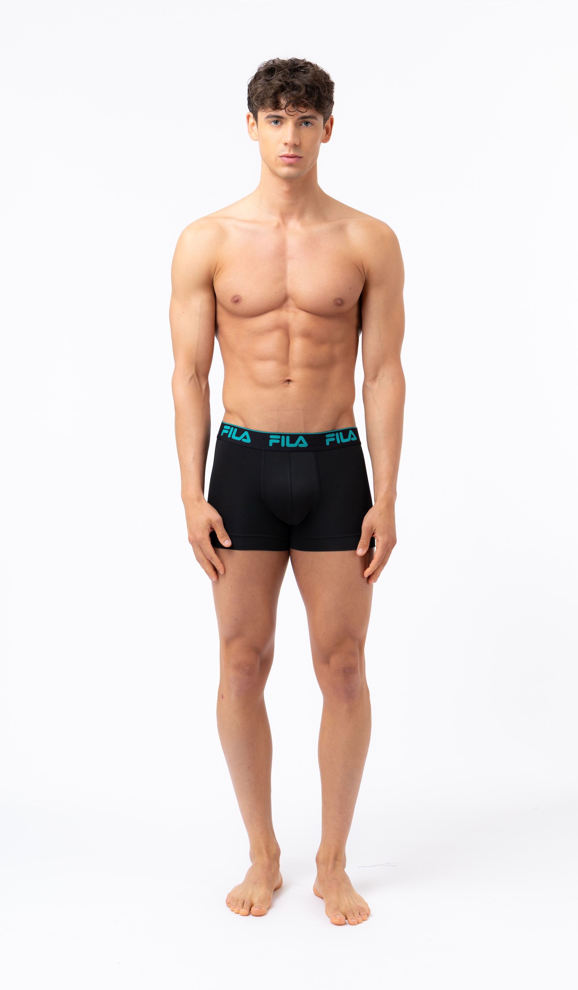 Fila Boxer 4er Pack,  ohne Eingriff, mit farbigem Logobund, Multipack