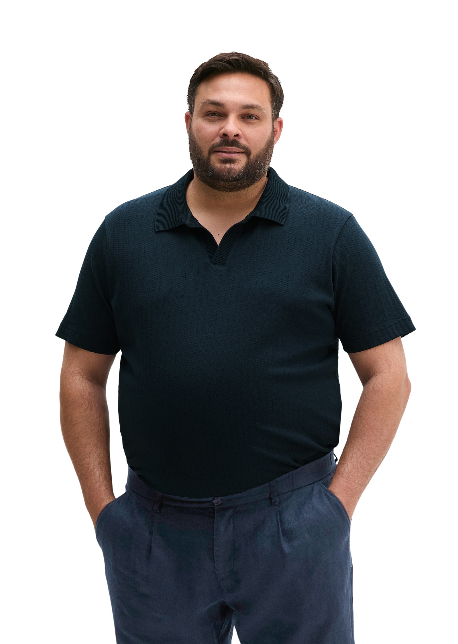Marc O'Polo Poloshirt »aus schwerem Ripp-Jersey«
