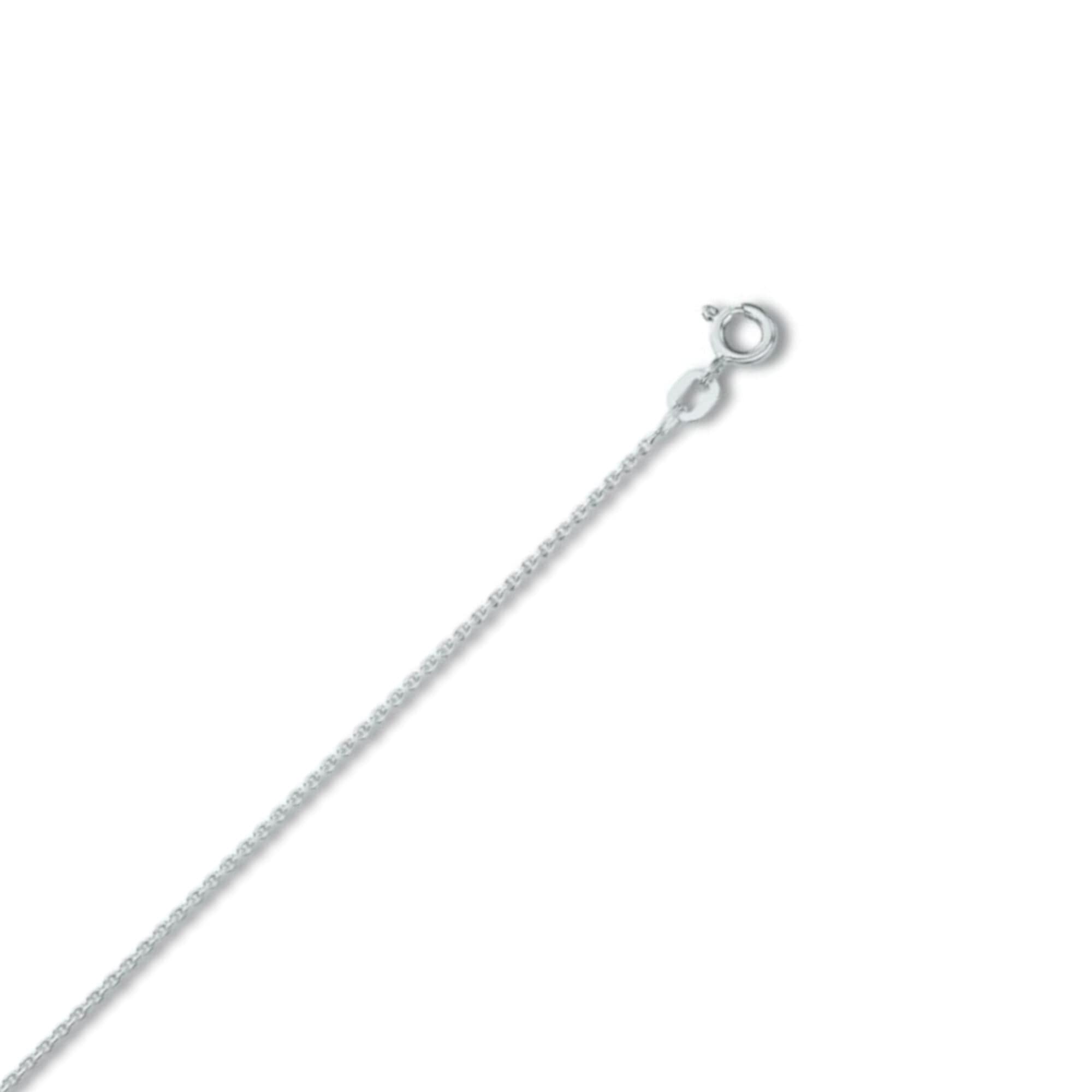 ONE ELEMENT Round Anchor Chain 585 White Gold 45 cm Silver