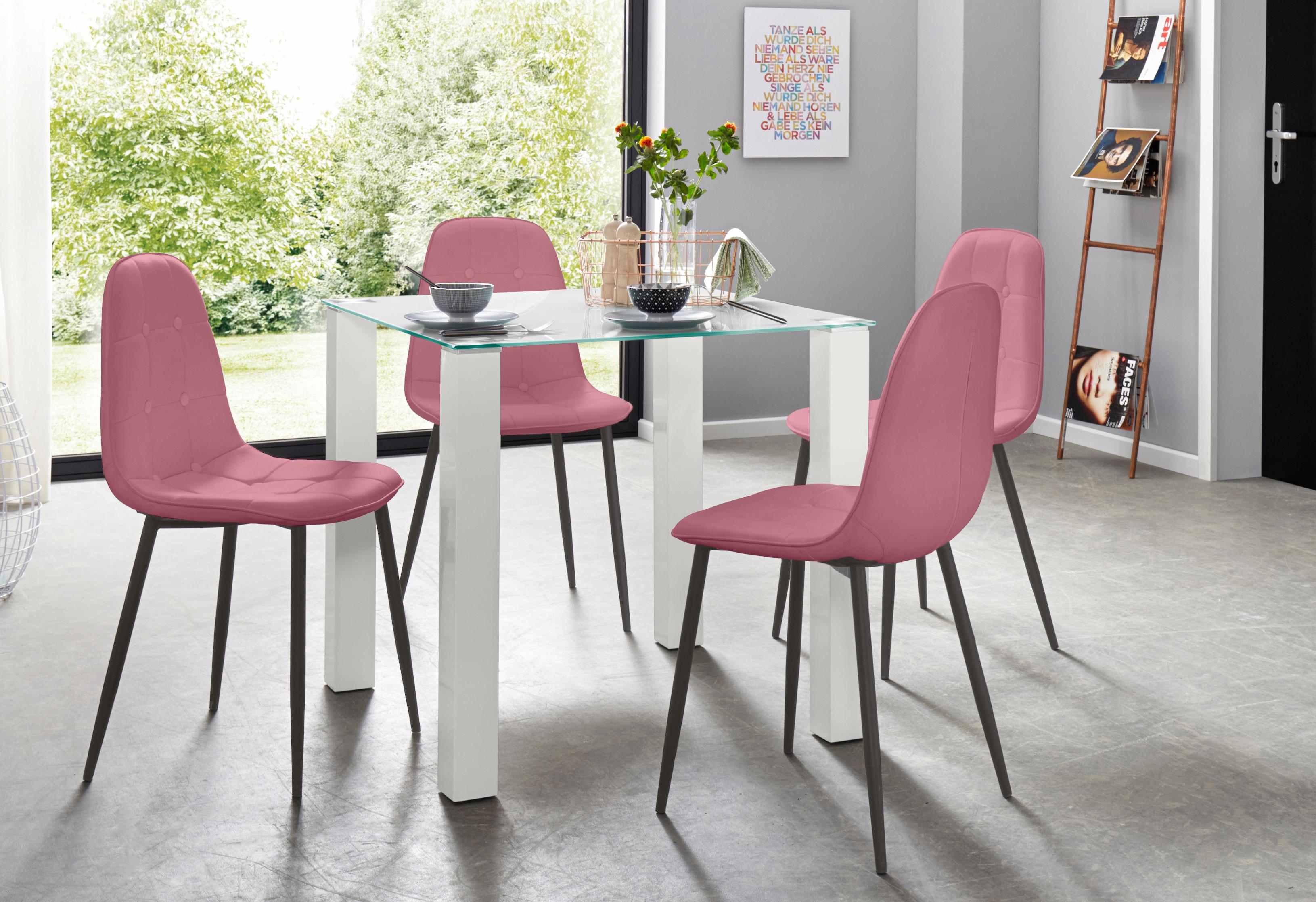 OTTO home Set, 5 Stk. tlg. mit Glastisch, Breite 80 cm