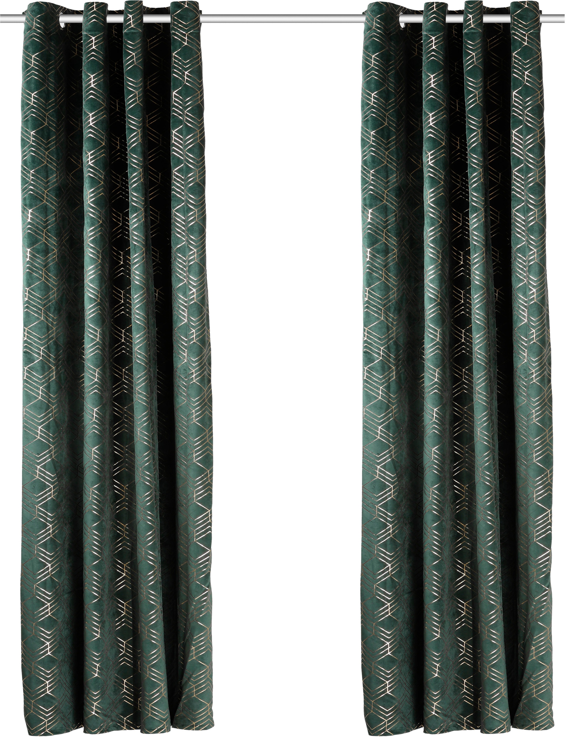 my home Vorhang "Velvet Foil" Ösen 2 Stk. tlg. Samt günstig online kaufen